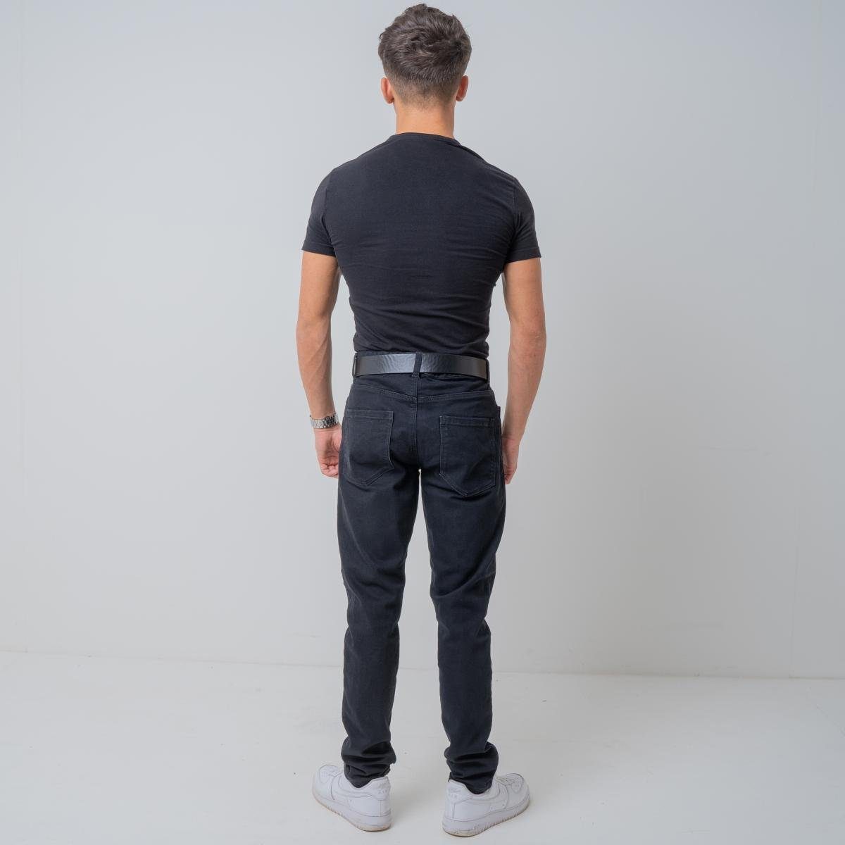 BELTINGER Ledergürtel Jeans-Gürtel cm Dunkelgrau, aus 4 für Vollrindleder Silber Leder-Gürtel - He Hochwertiger