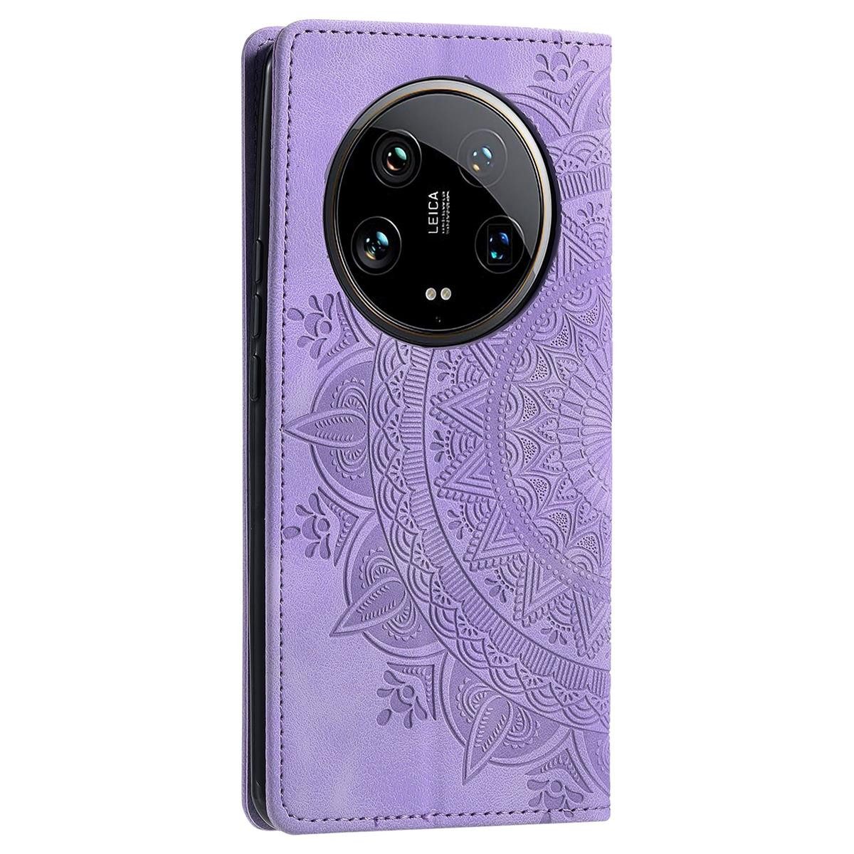 CoverKingz Handyhülle Hülle für Xiaomi 14 Ultra Handyhülle Flip Case Cover Tasche Etui, Mandala