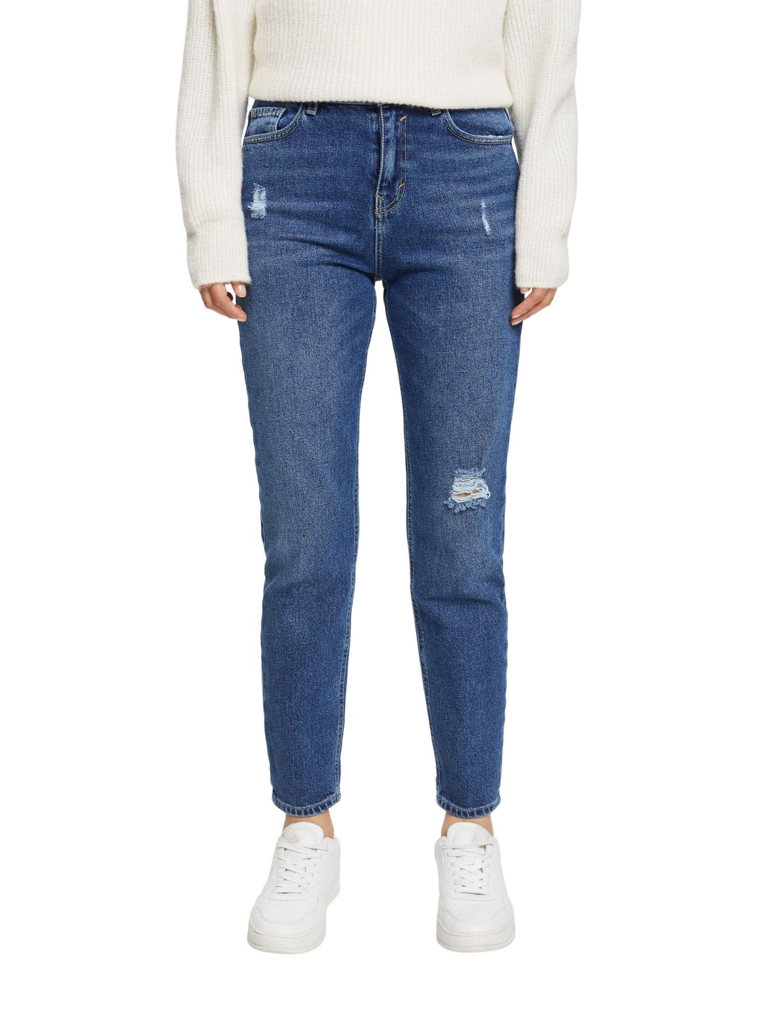 Esprit Boyfriend Jeans Loose-fit-Jeans by mit edc High-Rise Ripped-Details