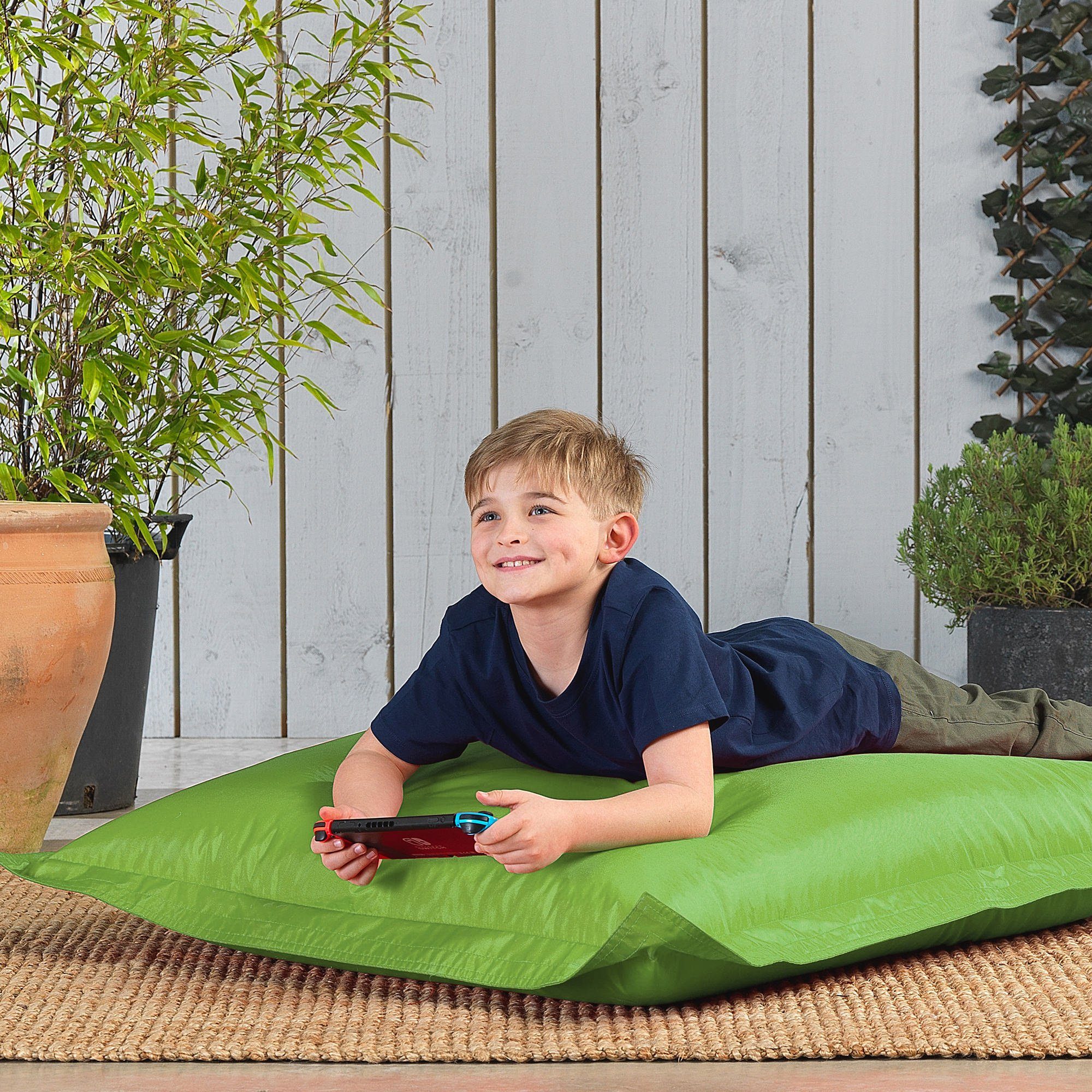 lindgrün Kinder für Outdoor Veeva Sitzsack Reisensitzsack