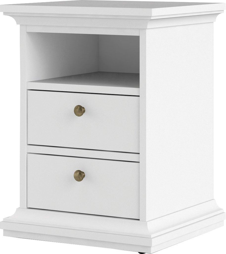 Home affaire Nachttisch Paris Nachttisch im klassischen Landhausstil mit Schublade, mit 2 Schubladen und 1 offenen Fach, Breite 44 cm, Höhe 59 cm – Bild 5 von 5