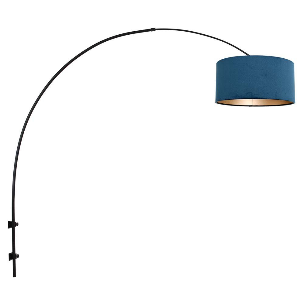 Steinhauer LIGHTING Wandleuchte, Wandleuchte Wandlampe Schlafzimmerleuchte Wohnzimmerlampe Stoff Blau T