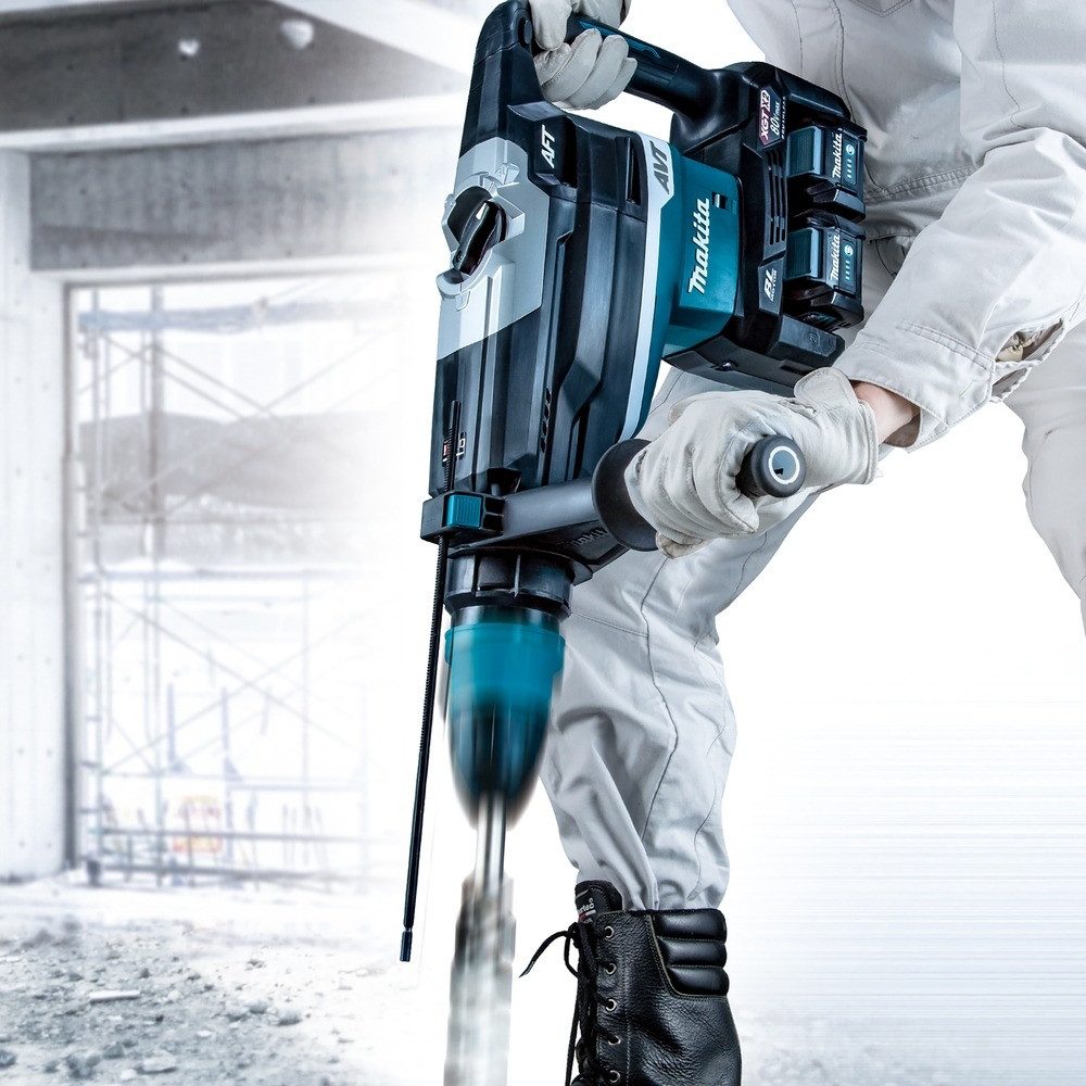 Makita Akku-Kombibohrhammer, max. 310 U/min, Kombihammer XGT, HR006GZ, 2 x 40V, 52 mm, SDS-MAX, Ohne Akku im