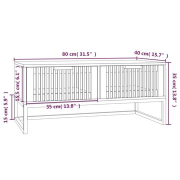 vidaXL Couchtisch Couchtisch 80x40x35 cm Holzwerkstoff und Eisen (1-St)