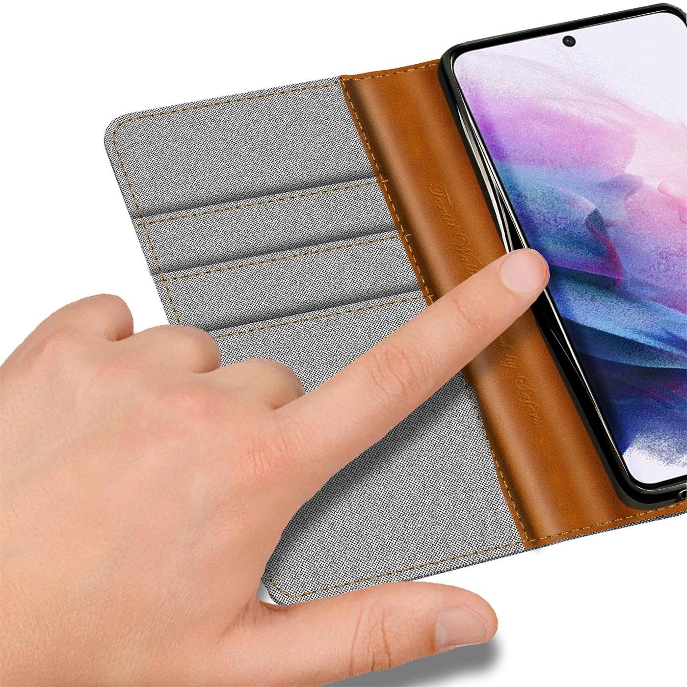 CoolGadget Handyhülle Flip Case Wallet Cover Book Tasche für Samsung Galaxy S23 6,1 Zoll, Handy Tasche mit Kartenfach Book Schutzhülle – Bild 4 von 5