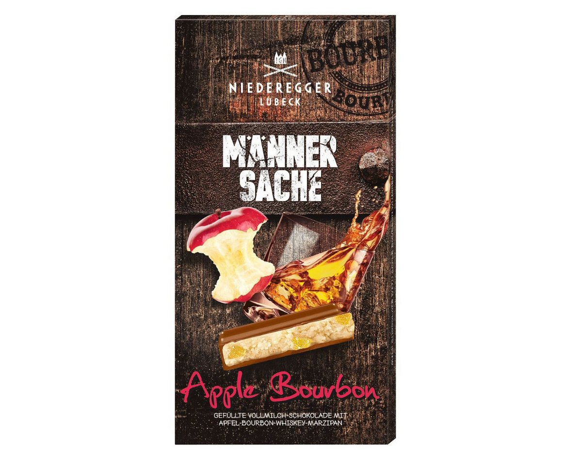 Niederegger Süßigkeit Marzipan Tafel "Apple Bourbon" Männersache, 110 g, Niederegger, 110 g