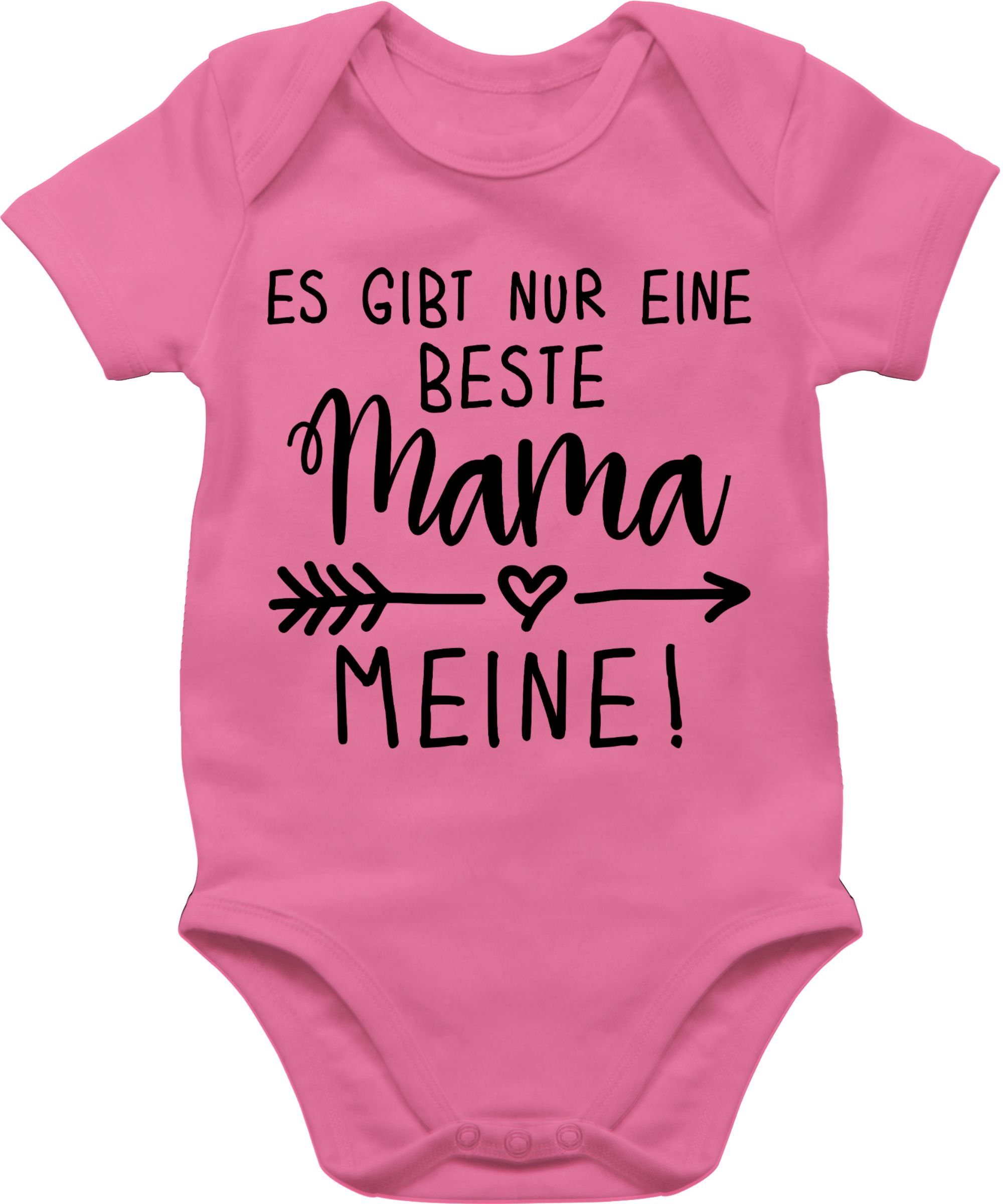 Shirtracer Shirtbody Es gibt nur eine beste Mama - Meine (1-tlg) Muttertagsgeschenk 2 Pink
