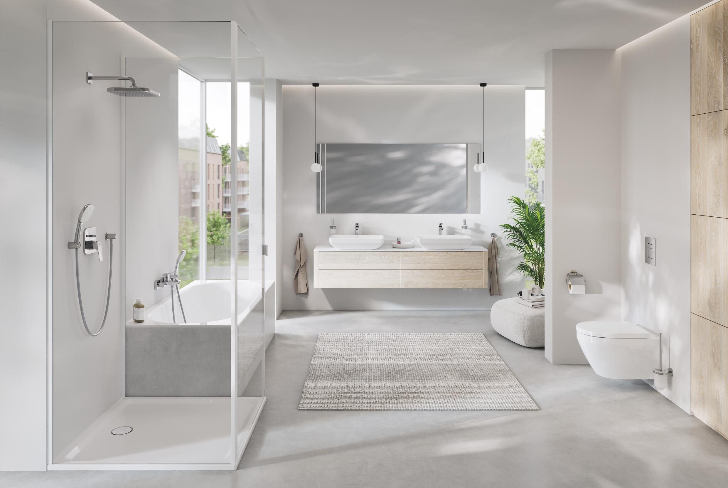 Grohe Wannenarmatur Cubeo Einhand-Wannenbatterie für Rapido SmartBox 35 604 - Chrom