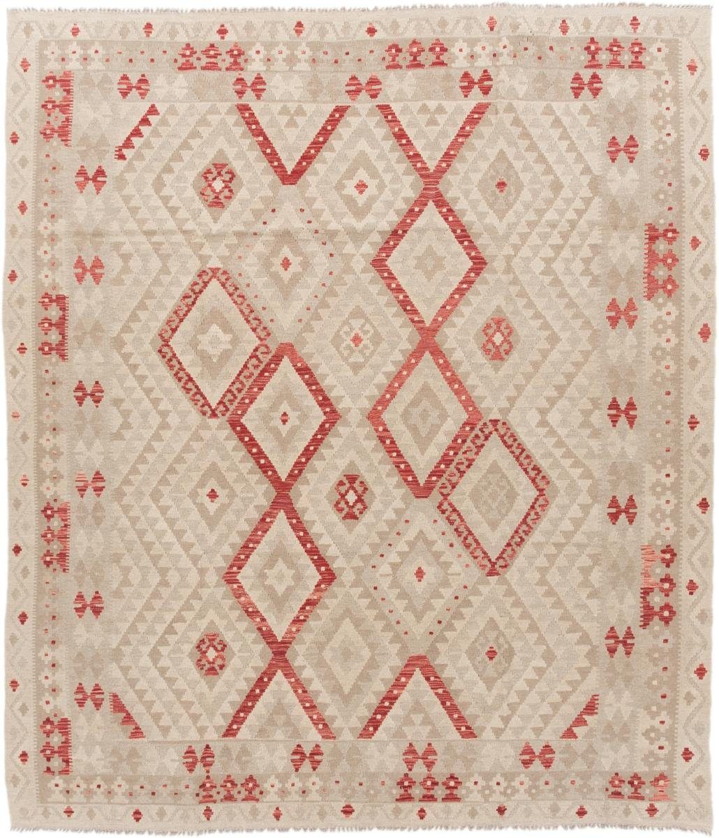 mm 3 Kelim Afghan Handgewebter Orientteppich rechteckig, 258x293 Nain Trading, Orientteppich, Höhe:
