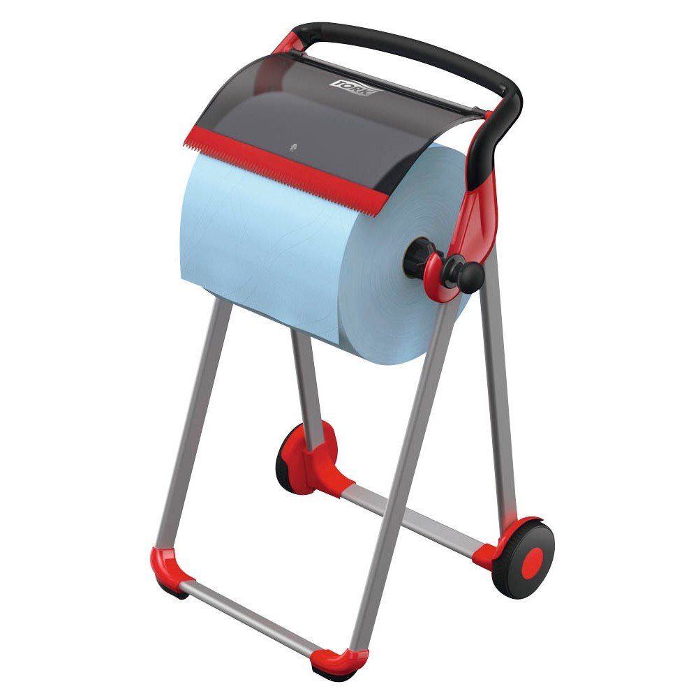 TORK Papiertuchspender 1 Putztuchrollen-Bodenständer W1 Performance - rot/rauchgrau, (1-tlg)