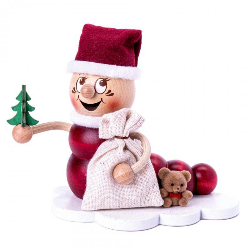 Kuhnert Weihnachtsfigur Kuhnert Räucherwurm Weihnachts Rudi (1 St), Handarbeit aus dem Erzgebirge