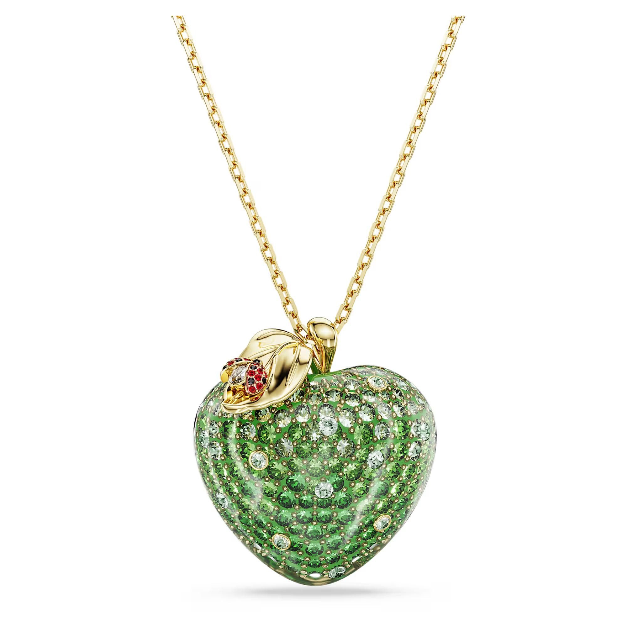 Swarovski Kristallanhänger Swarovski Halskette Idyllia 5742675 Apfel mit Marienkäfer (1-tlg)