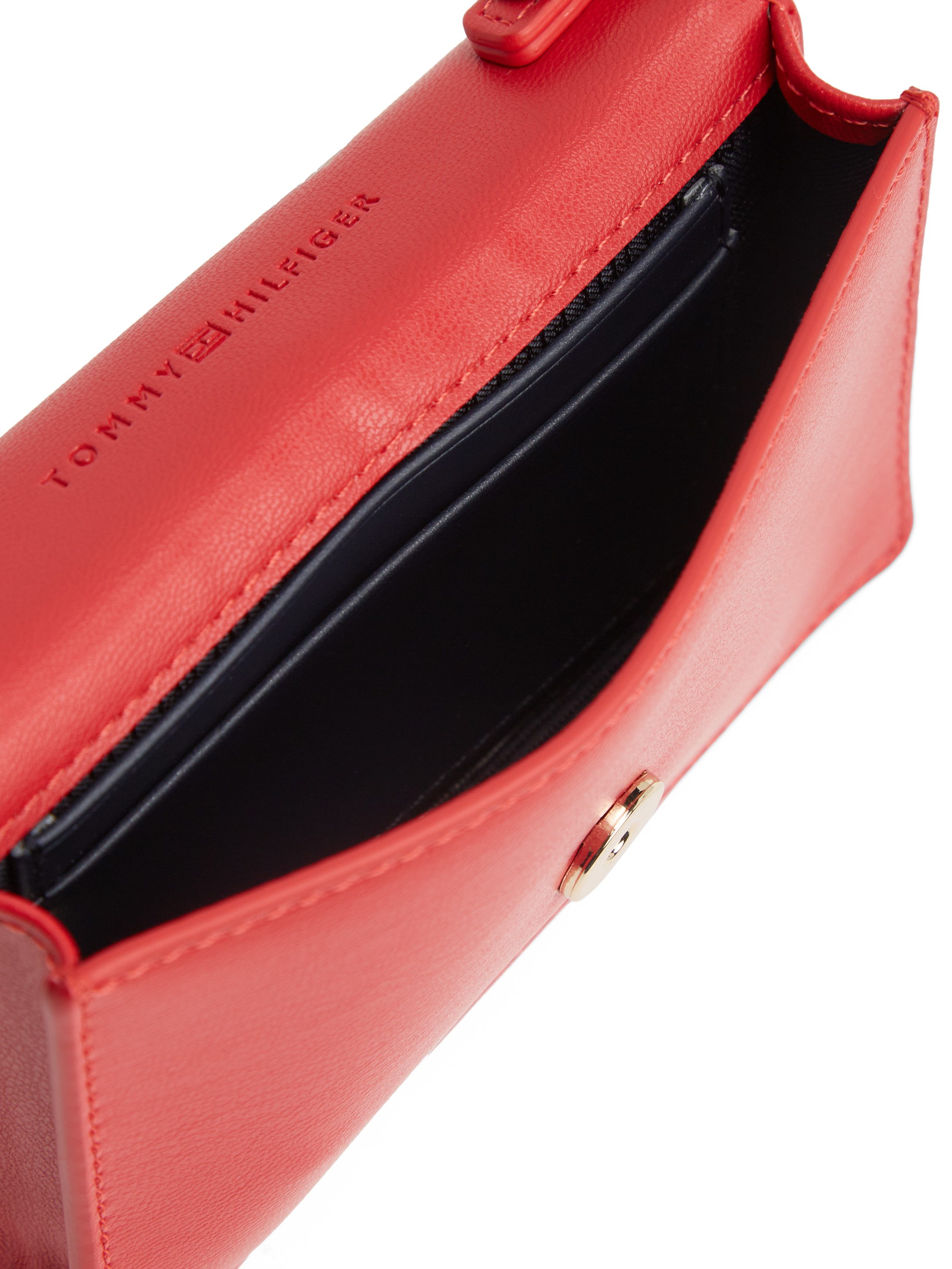 Tommy Hilfiger Kartenetui TH ICON CARD HOLDER W/CHAIN, Damen Geldbeutel, Portemonnaie, Minibag mit TH-Logoemblem