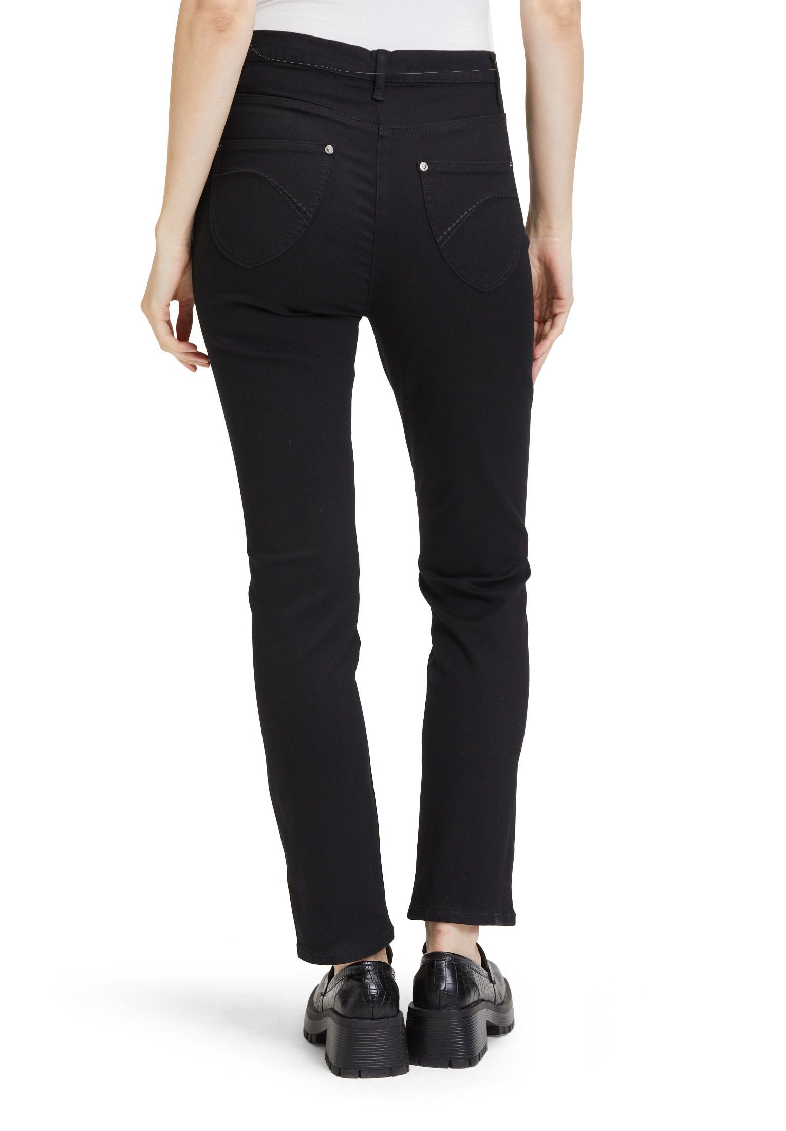 Betty Bund Barclay Schwarz/Schwarz mit hohem Regular-fit-Jeans