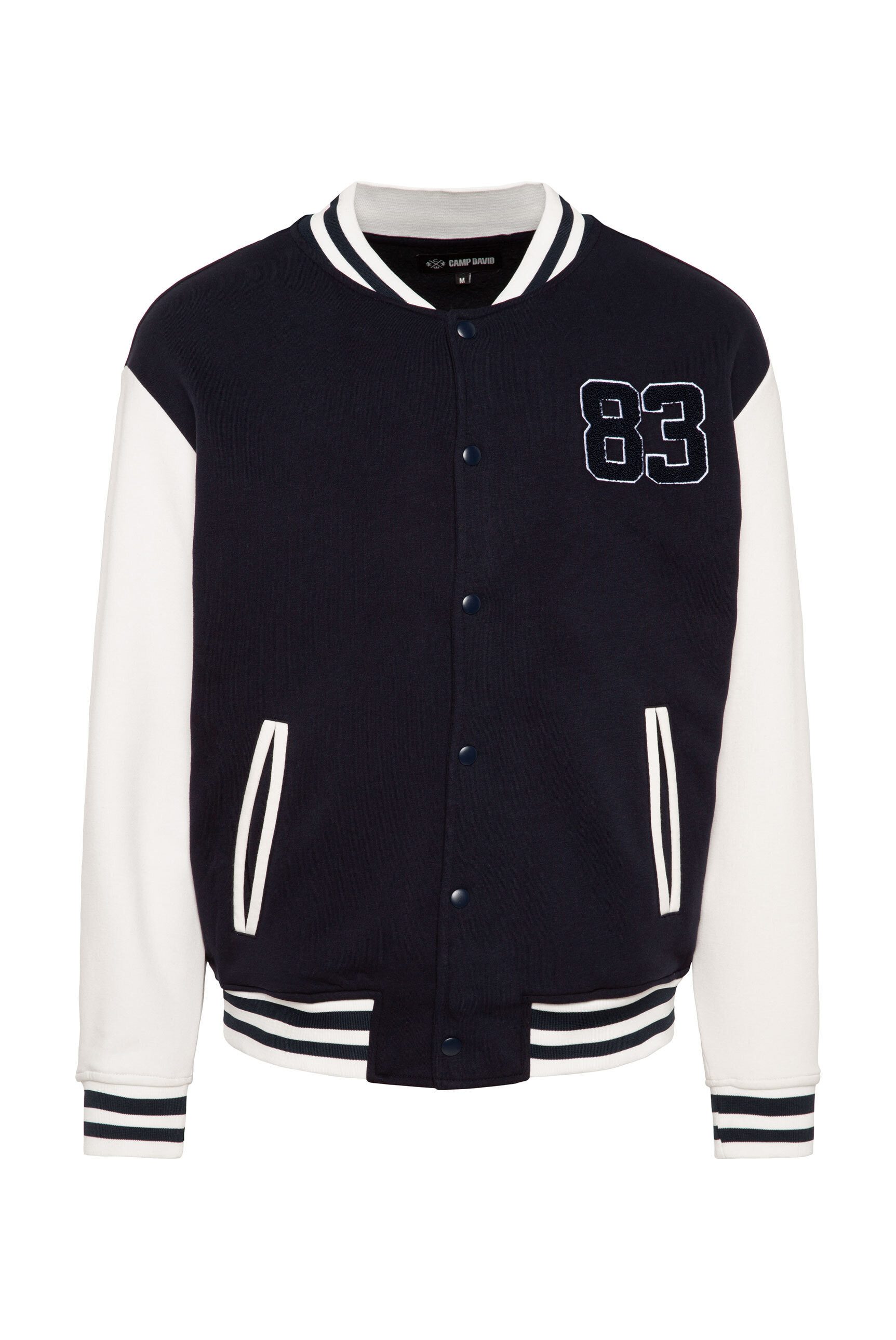 CAMP DAVID Collegejacke mit Druckknöpfen günstig online kaufen