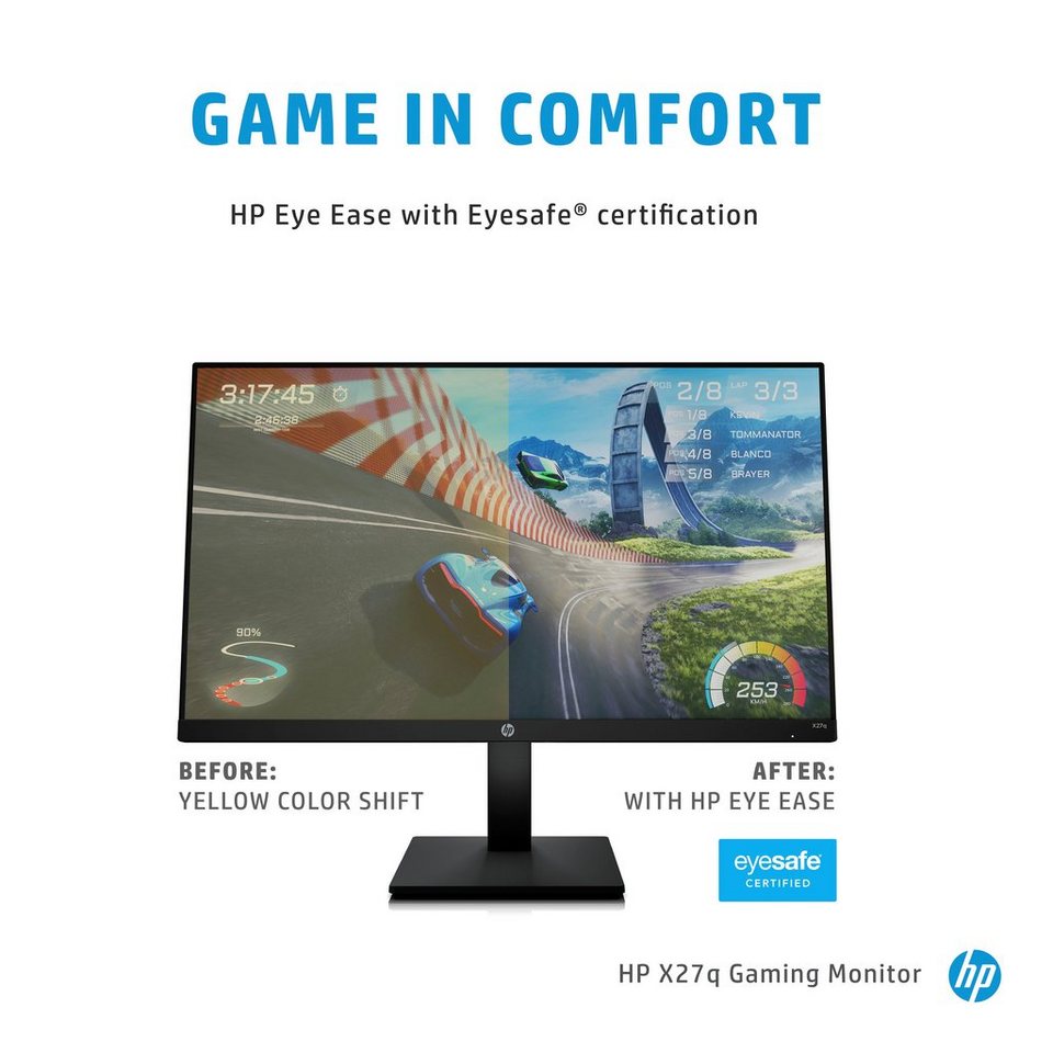 HP X27q Gaming-LED-Monitor (68,6 cm/27 ", 2560 x 1440 Pixel, QHD, 1 ms
