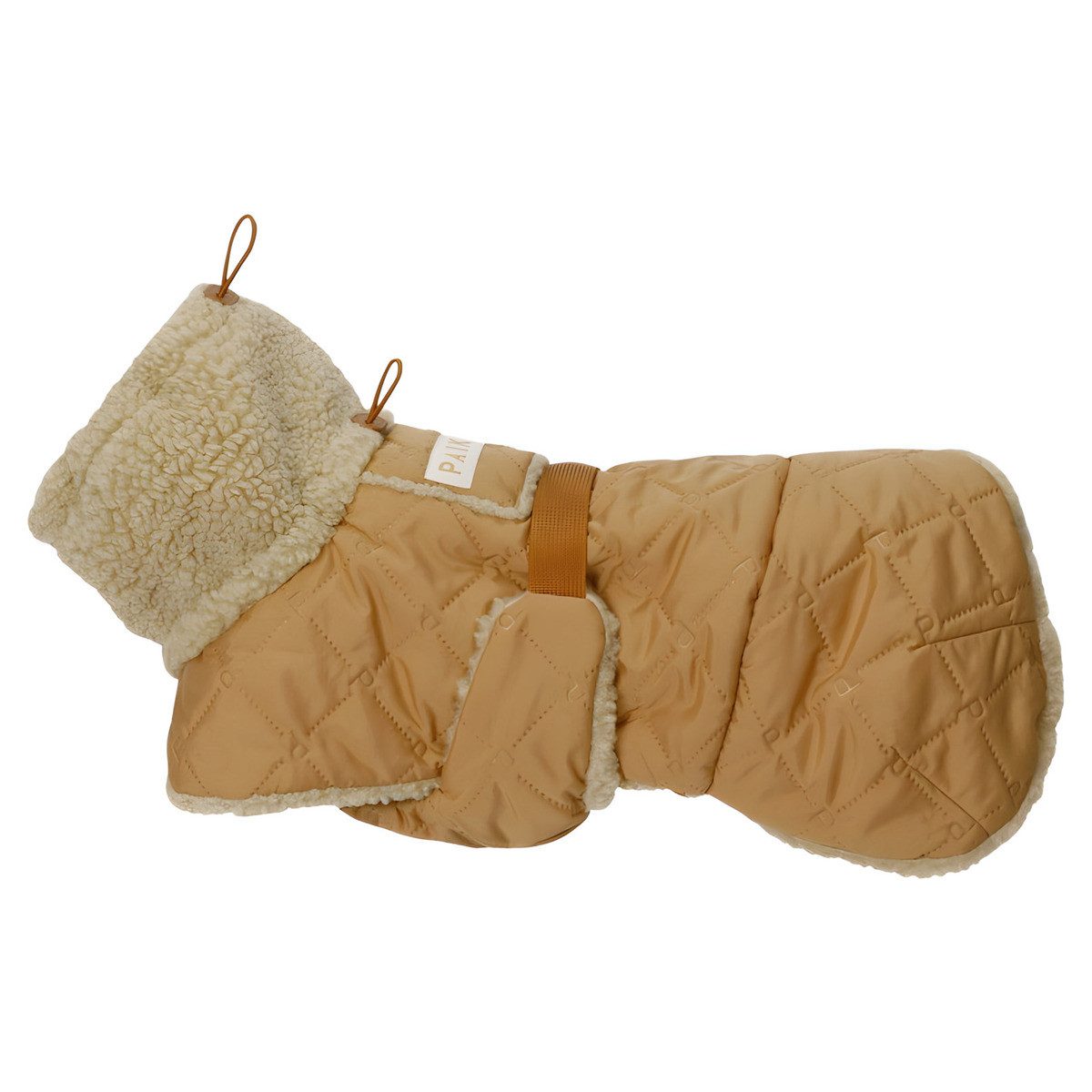 PAIKKA Hundemantel Hunde Jacke "Quilted Sherpa Jacket" camel