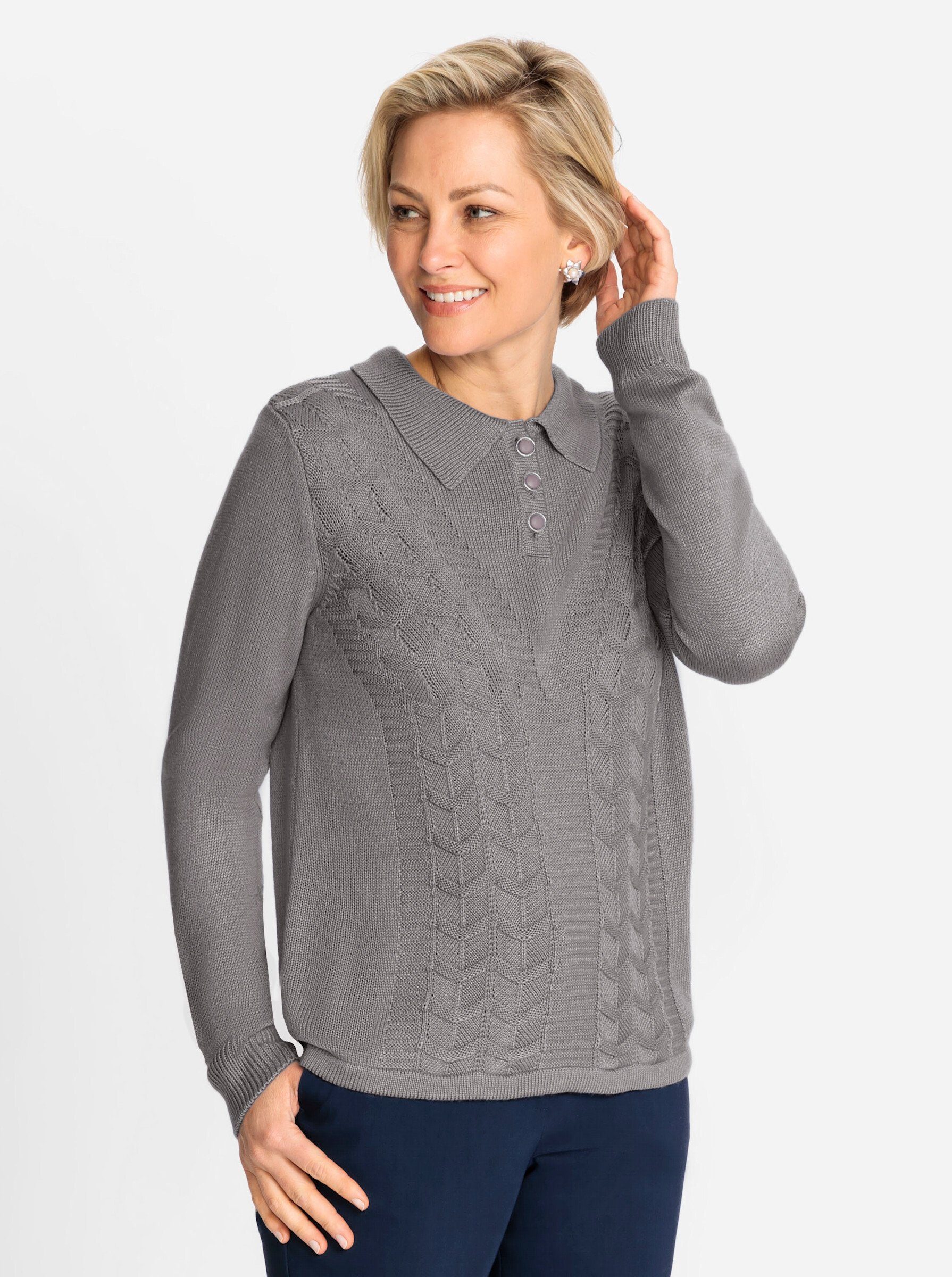 WITT WEIDEN Strickpullover steingrau