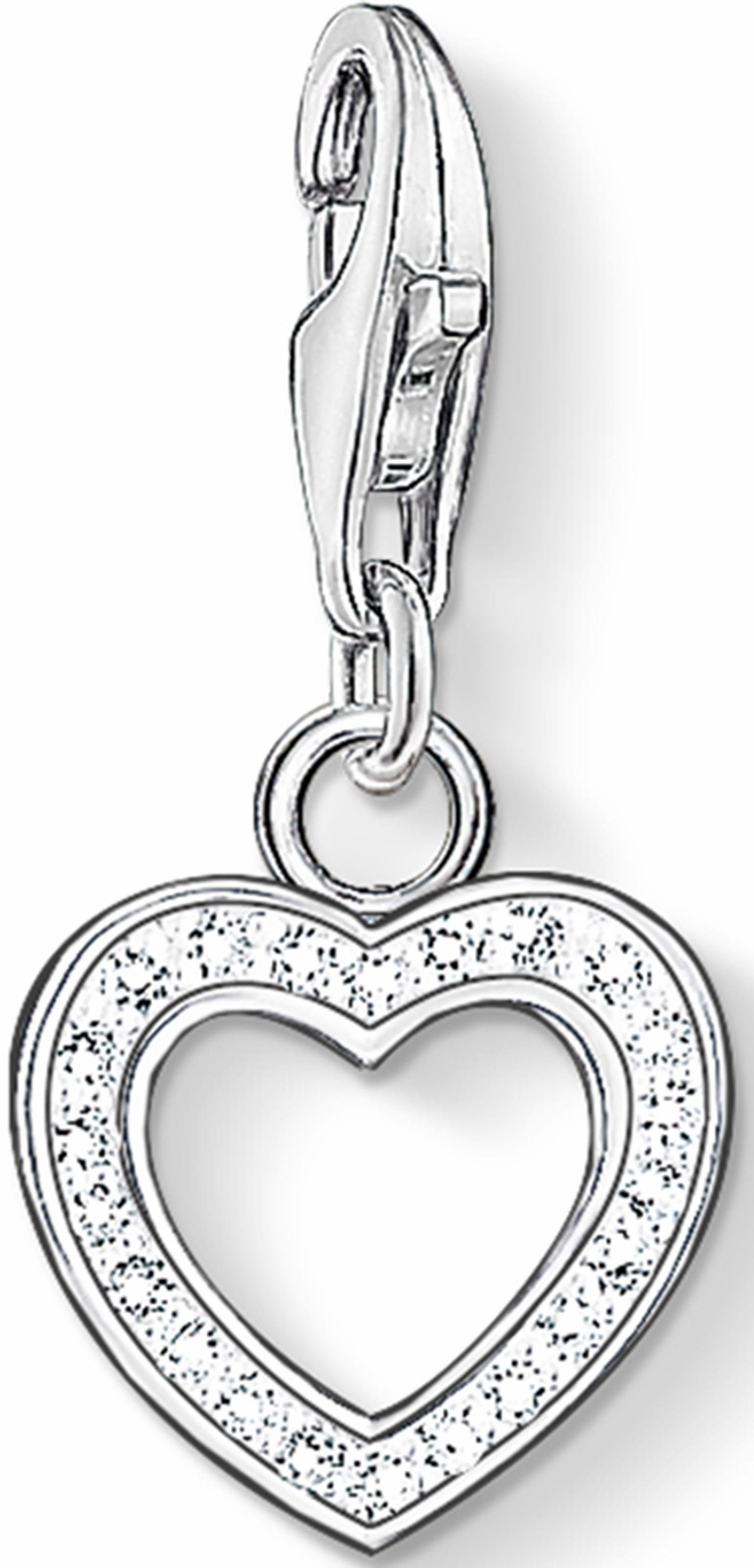 THOMAS SABO Charm-Einhänger Herz, mit Zirkonia