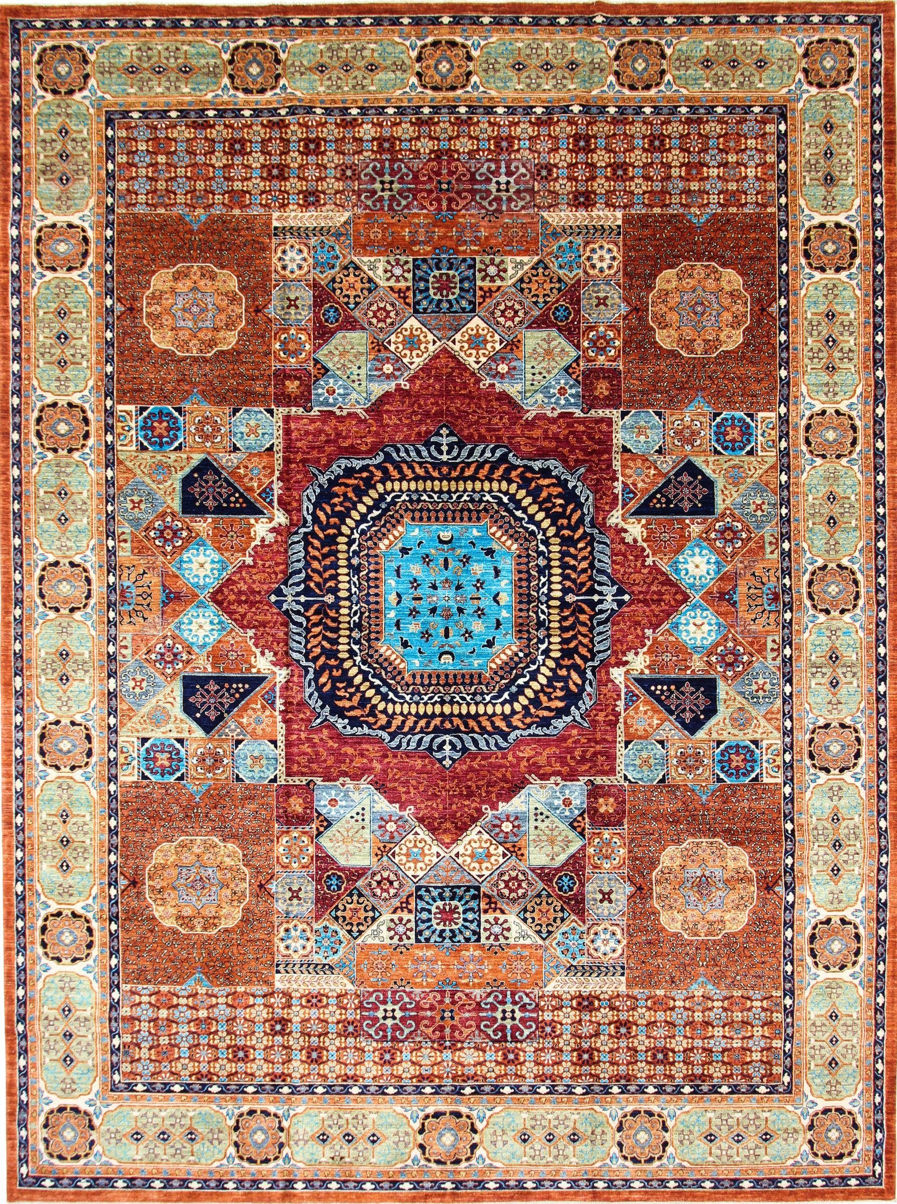 Orientteppich Orientteppich Mamluk 417x306 Handgewebter Teppich, Nain  Trading, Höhe: 0.6 mm