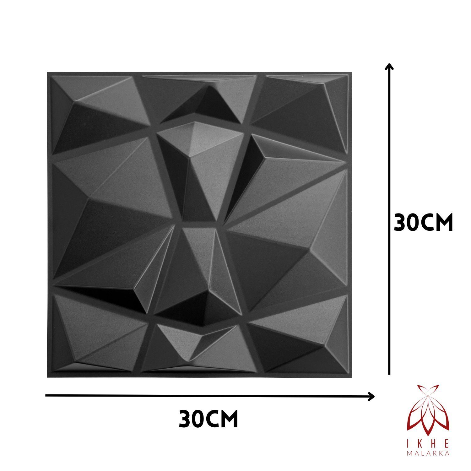 IKHEMalarka 3D Wandpaneel 3D Paneele PVC Kunststoffpaneele 30x30cm, BxL: 30,00x30,00 cm, 0,09 qm, (0,09m², 1 Stück) 3D Optik Gamin Room Paneele