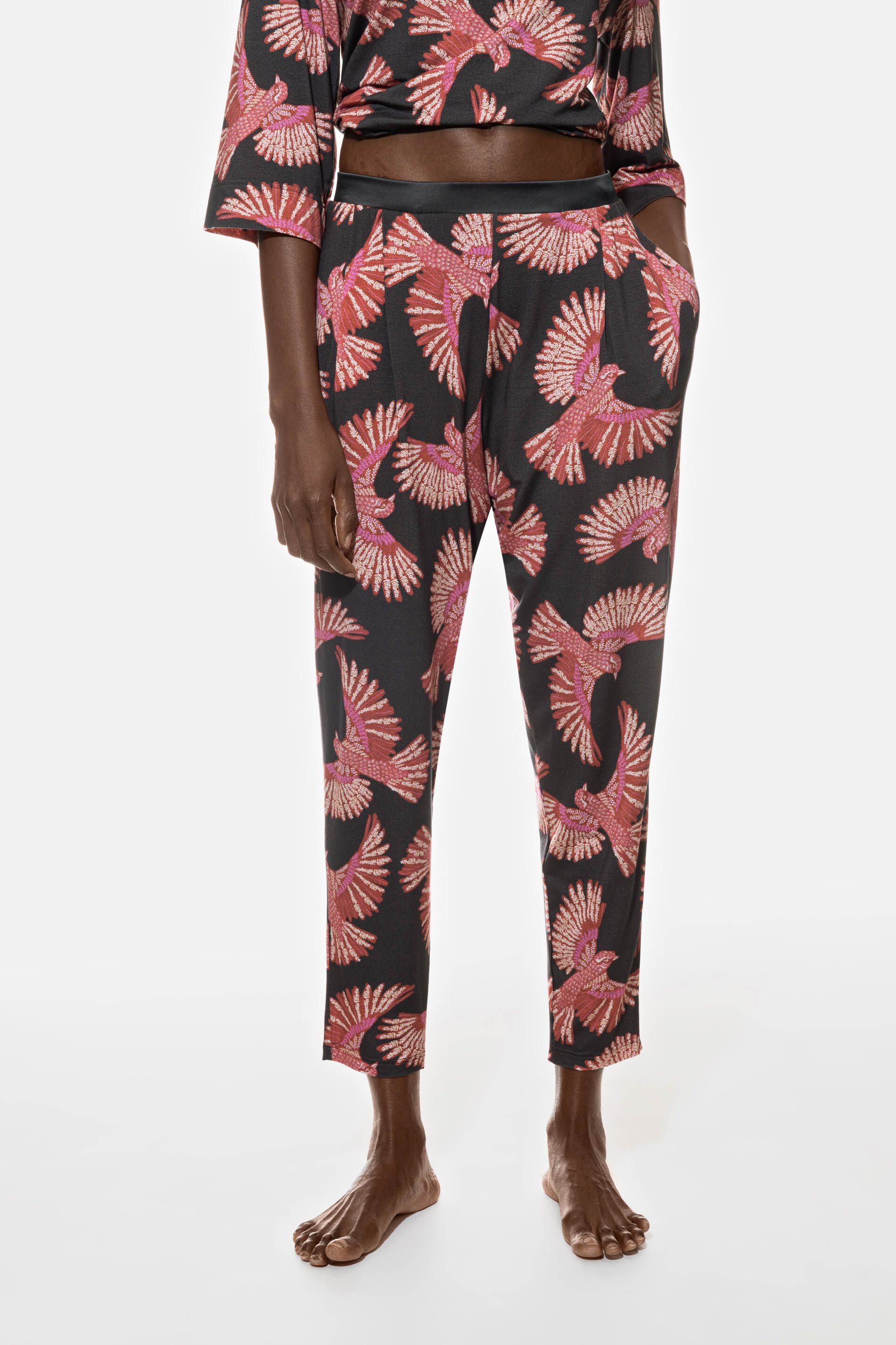 Mey Schlafhose Damen Serie Flying Bird Allover-Print mit Vögeln (1-tlg)