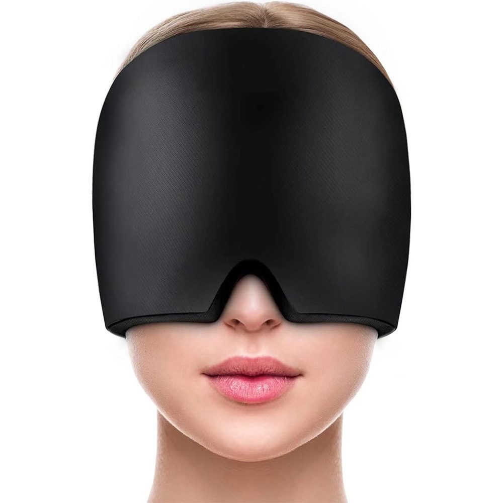 Mincoo Schlafmaske Migraine Relief Cap, Migräne Maske Mütze, Kühlmaske Gesicht, Headache Relief Cap, Gel Kältetherapie Maske Gegen Geschwollene Augen