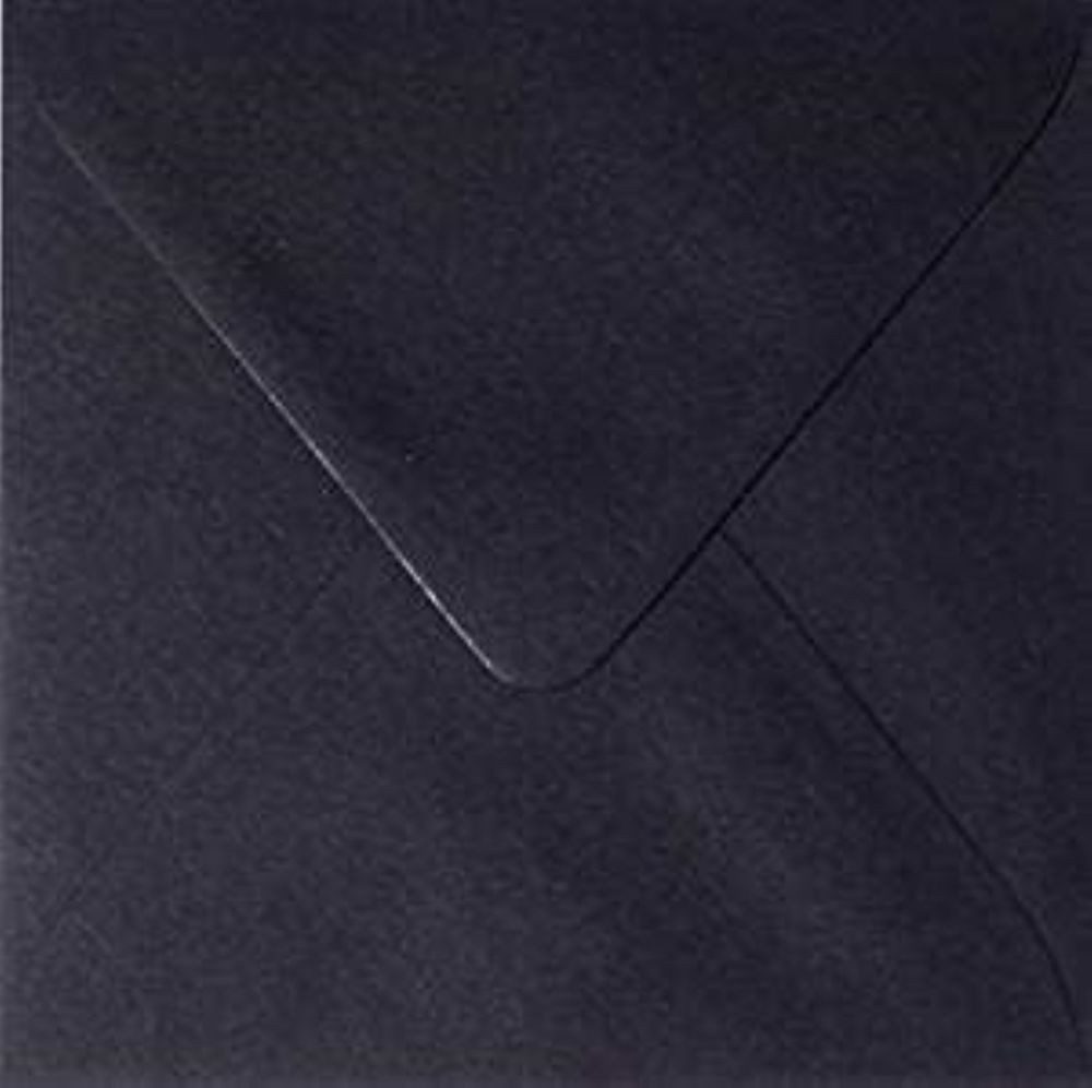 Briefumschläge24Plus Briefumschlag 25 St. 15,5 x 15,5 cm Briefumschläge Quadratisch Schwarz, 15,5 x 15,5 mm Briefumschläge Recyceltes Material