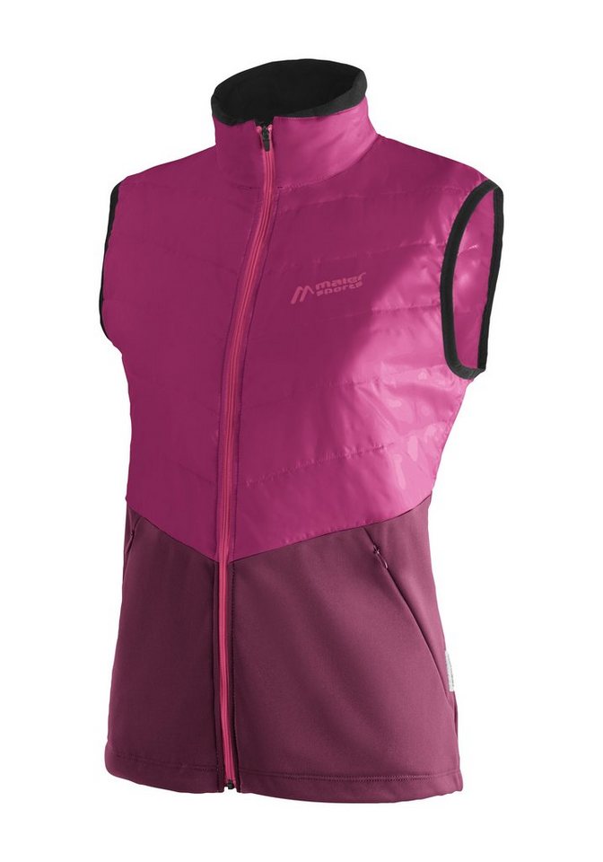 Maier Sports Funktionsweste Skjoma Vest W atmungsaktive Damen Weste,  wattierte Trekkingweste, Technische Hybridweste mit partieller 60 g  Wollwattierung