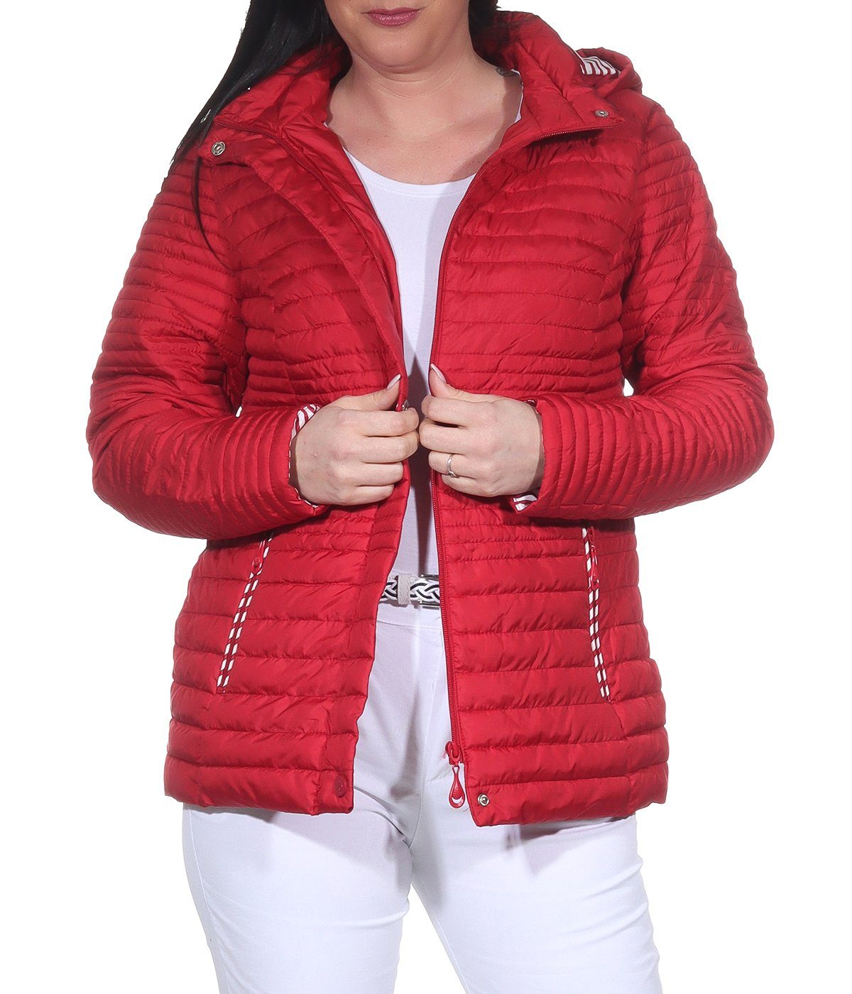 Aurela Damenmode Steppjacke Damen Sommerjacke leichte Outdoor Jacke auch in  großen Größen erhältlich, angenehm leichte Übegrangsjacke