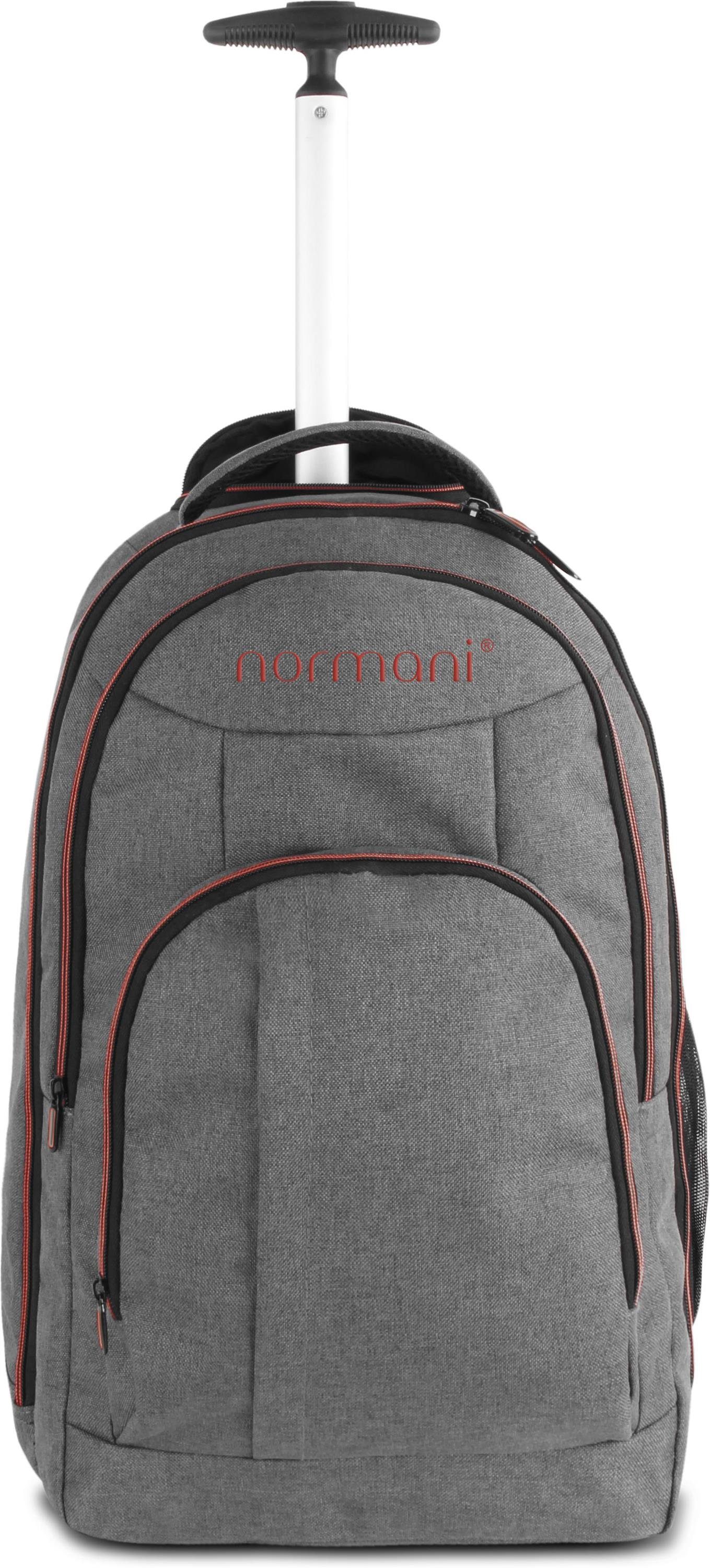 normani Reisetasche Rucksack mit Trolleyfunktion 30 Liter Yori, Trolley-Rucksack mit Rollen