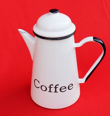 DanDiBo Kaffeekanne Kaffeekanne 578TB Coffee 1,0 L emailliert 22 cm Wasserkanne Kanne Emaille Nostalgie Teekanne