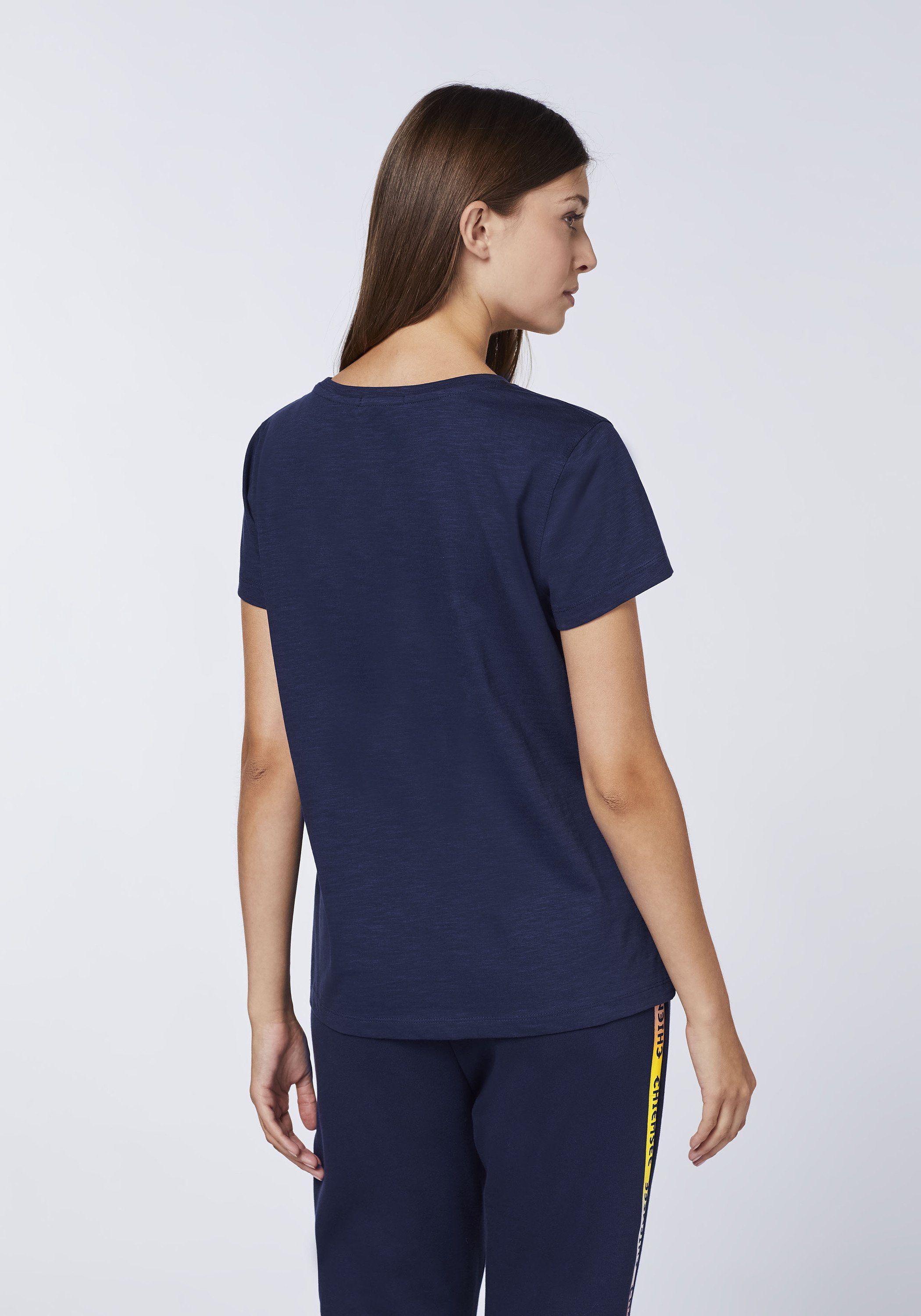 Chiemsee Print-Shirt T-Shirt mit Jumper-Frontprint Blue Medieval 19-3933 1