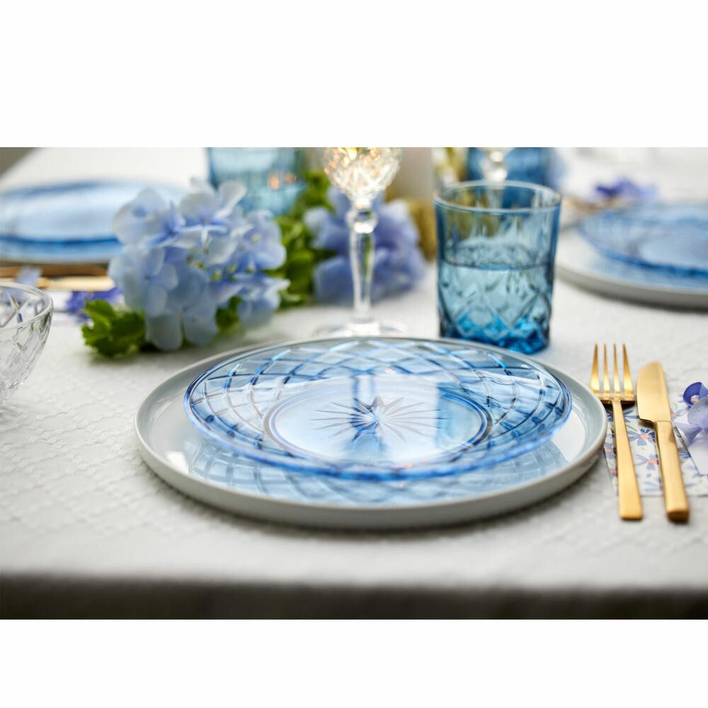LYNGBY-GLAS Schnapsglas Sorrento 4er Set, Blau, 40 ml, 4-tlg., Glas