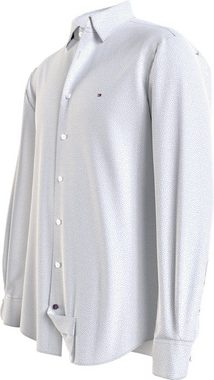 Tommy Hilfiger Langarmhemd CL W-TILE PRINT RF SHIRT mit dezenter Labelflag auf der Brust