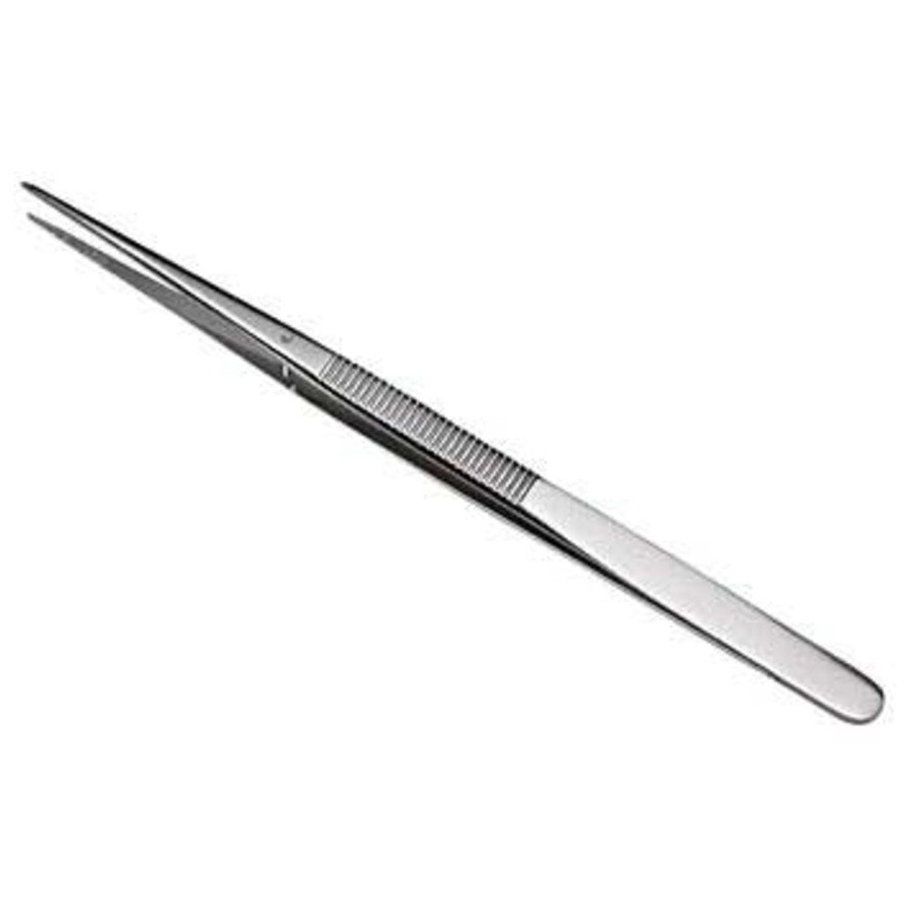 Greifzange Pinzette mit Führungsstift, gerade, spitz