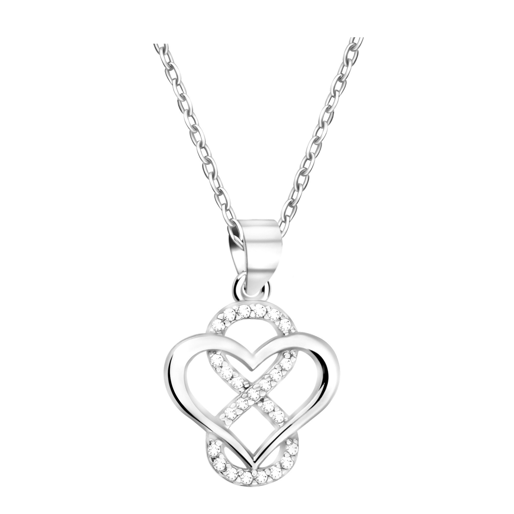 Sofia Milani Kette mit Anhänger Herz Unendlich, 925 Silber Damen Schmuck - günstig online kaufen