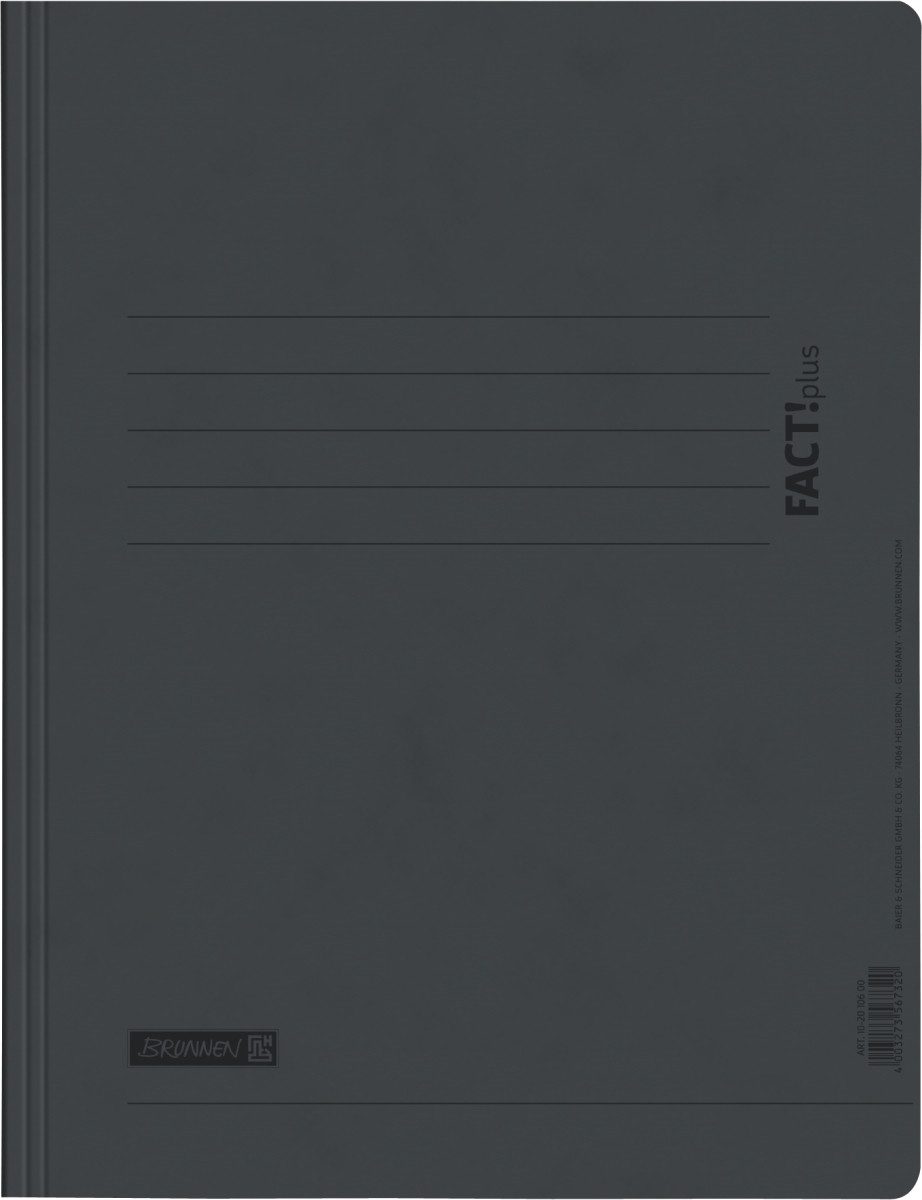 BRUNNEN Hefter Schnellhefter A4 Karton 375g/qm schwarz (25 Stück)