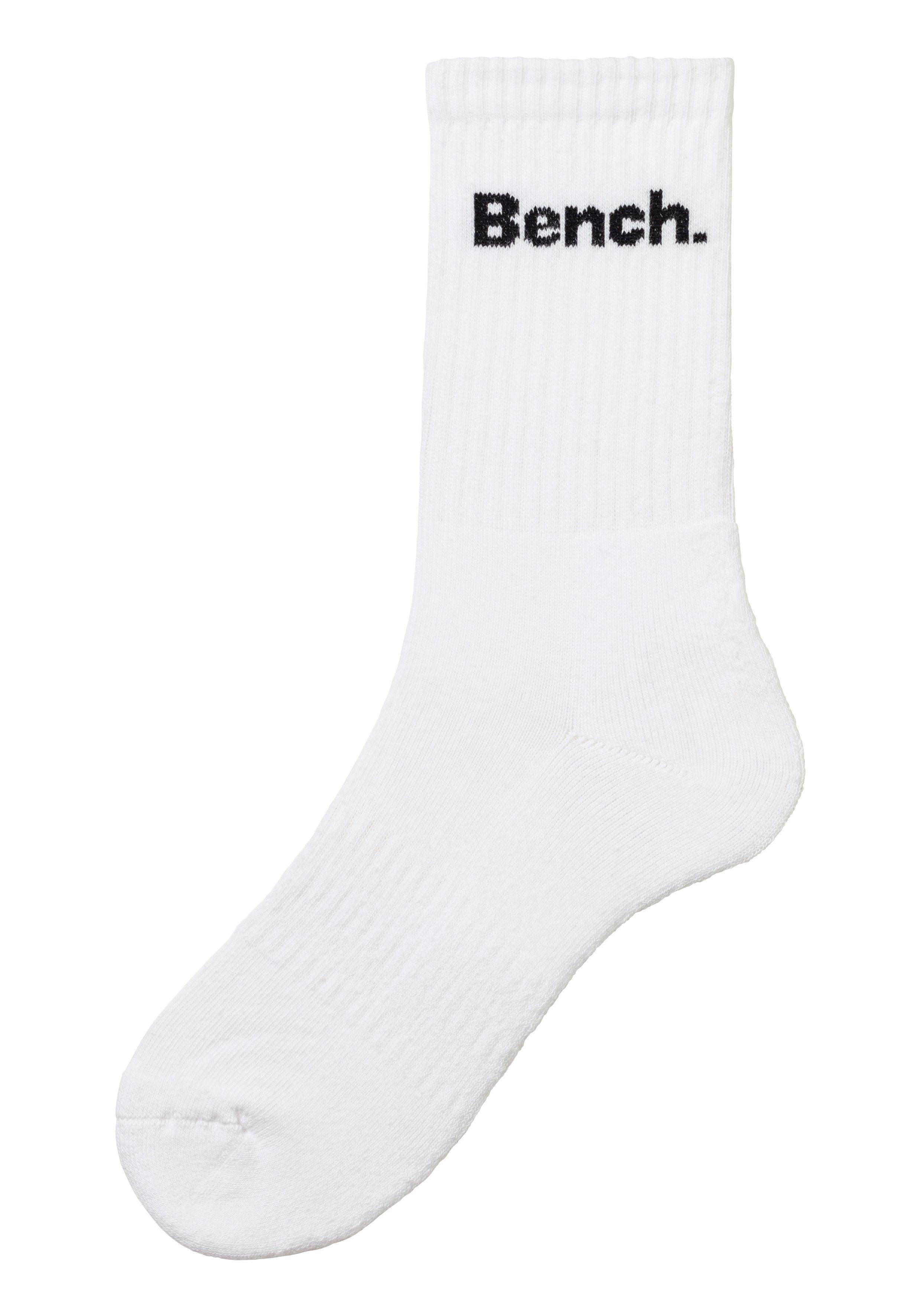 Bench. Tennissocken Damen Herren Sportsocken, Crew Socken (Packung, 6-Paar, Gr. 35-38 bis 47-48) mit Fuß Polsterung