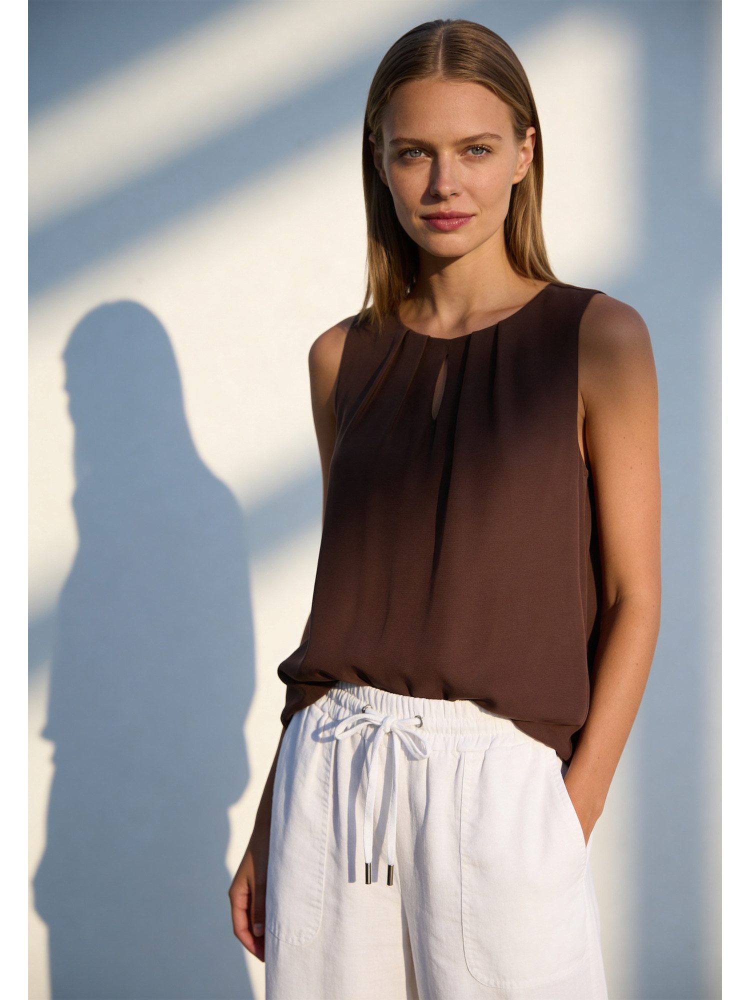 MORE&MORE Blusentop feminines Chiffon-Blusentop
