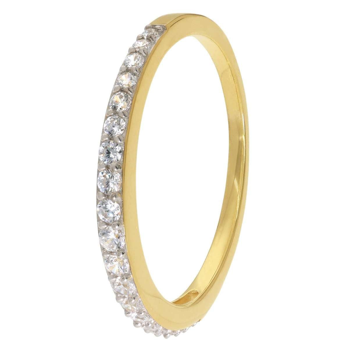 trendor Goldring 21648, Damenring Gold 333/8K mit Zirkonia