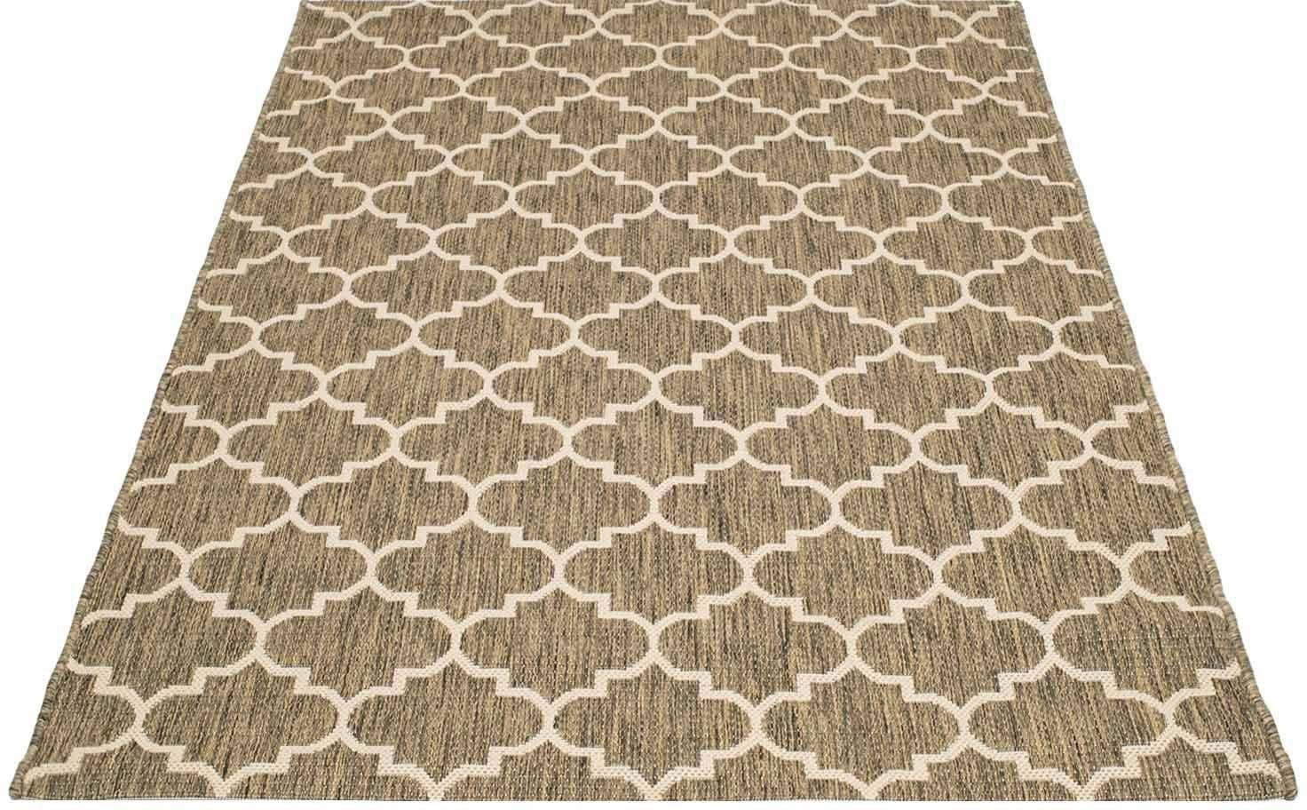 Outdoor Carpet City, In/- rechteckig, 604, Marokkanisches mm, 5 Sun Terrasse Höhe: geeignet, Teppich Muster,