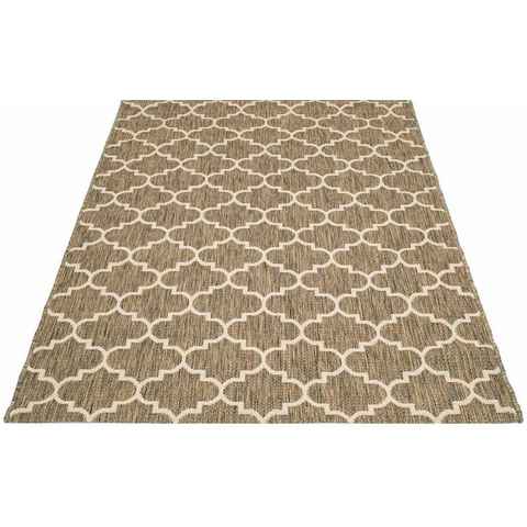 Teppich Sun 604, Carpet City, rechteckig, Höhe: 5 mm, In/- Outdoor geeignet, Marokkanisches Muster, Terrasse