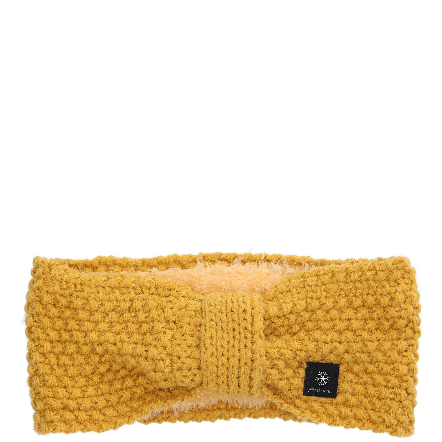 Antonio Strickmütze Antonio Damen Strick Stirnband mit Fleece yellow (1-St) günstig online kaufen