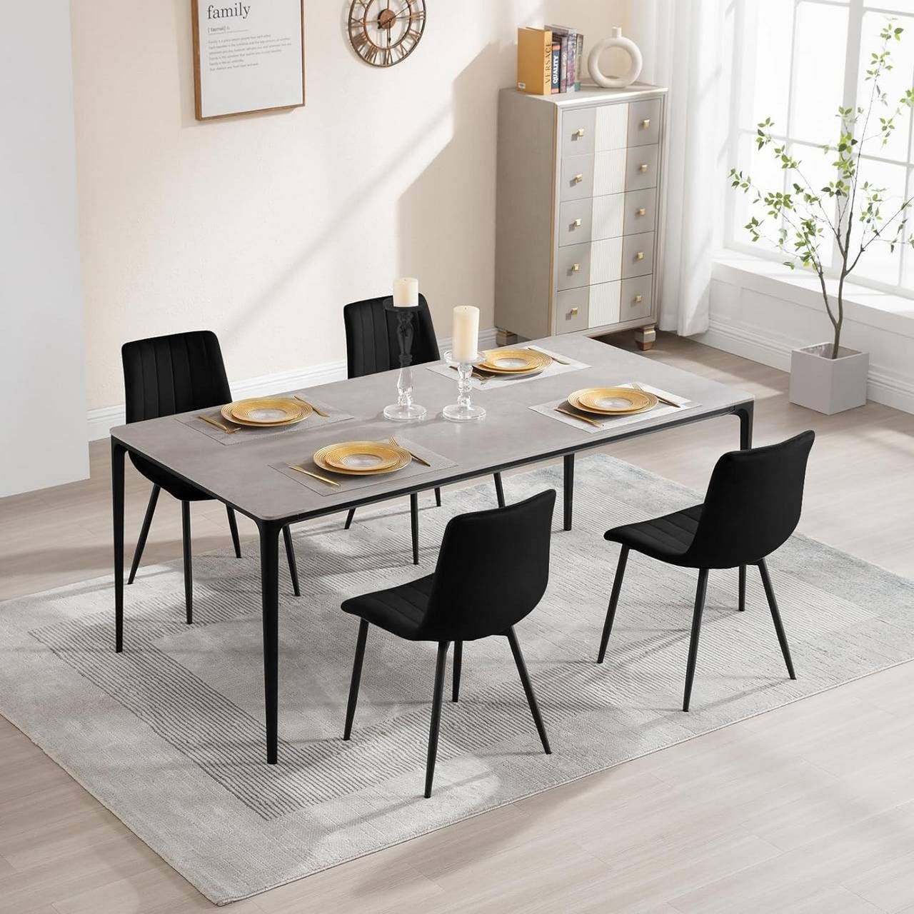 Klihome Polsterstuhl (4 St), Küchenstuhl, Wohnzimmerstuhl, günstig online kaufen