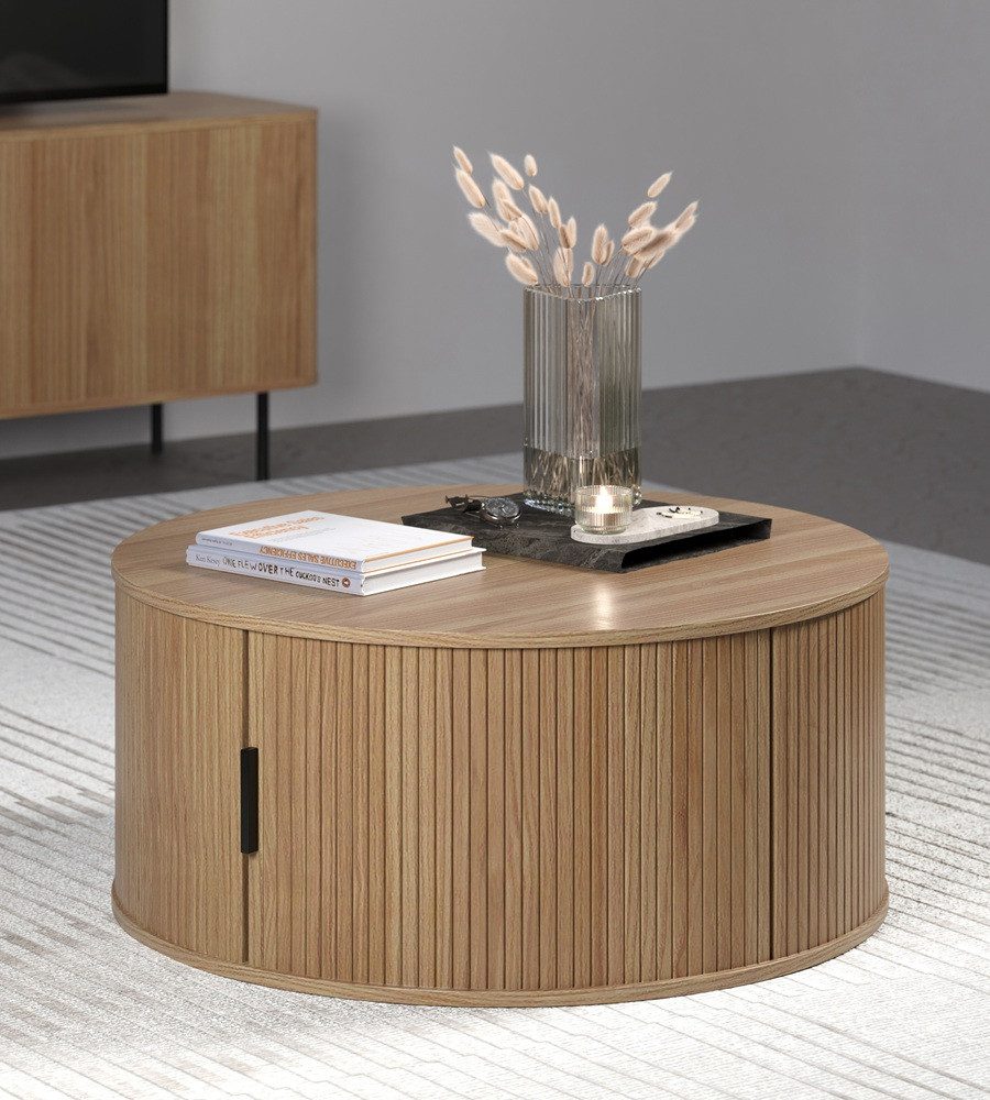 trendteam Couchtisch Couchtisch Ronin, Eiche, rund (no-Set), Breite 80 cm günstig online kaufen