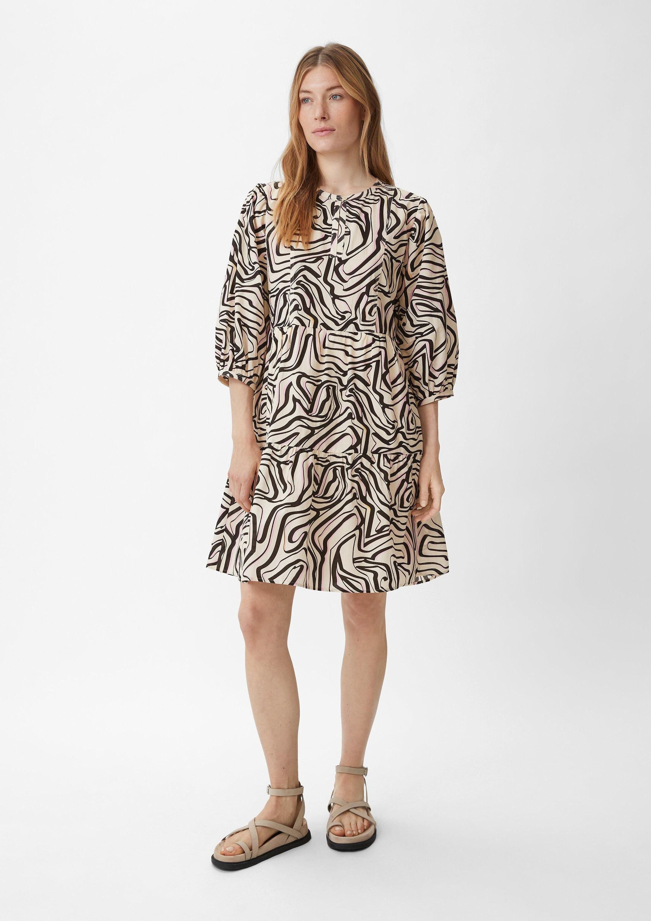 comma Minikleid Kleid Stufenkleid mit Taschen