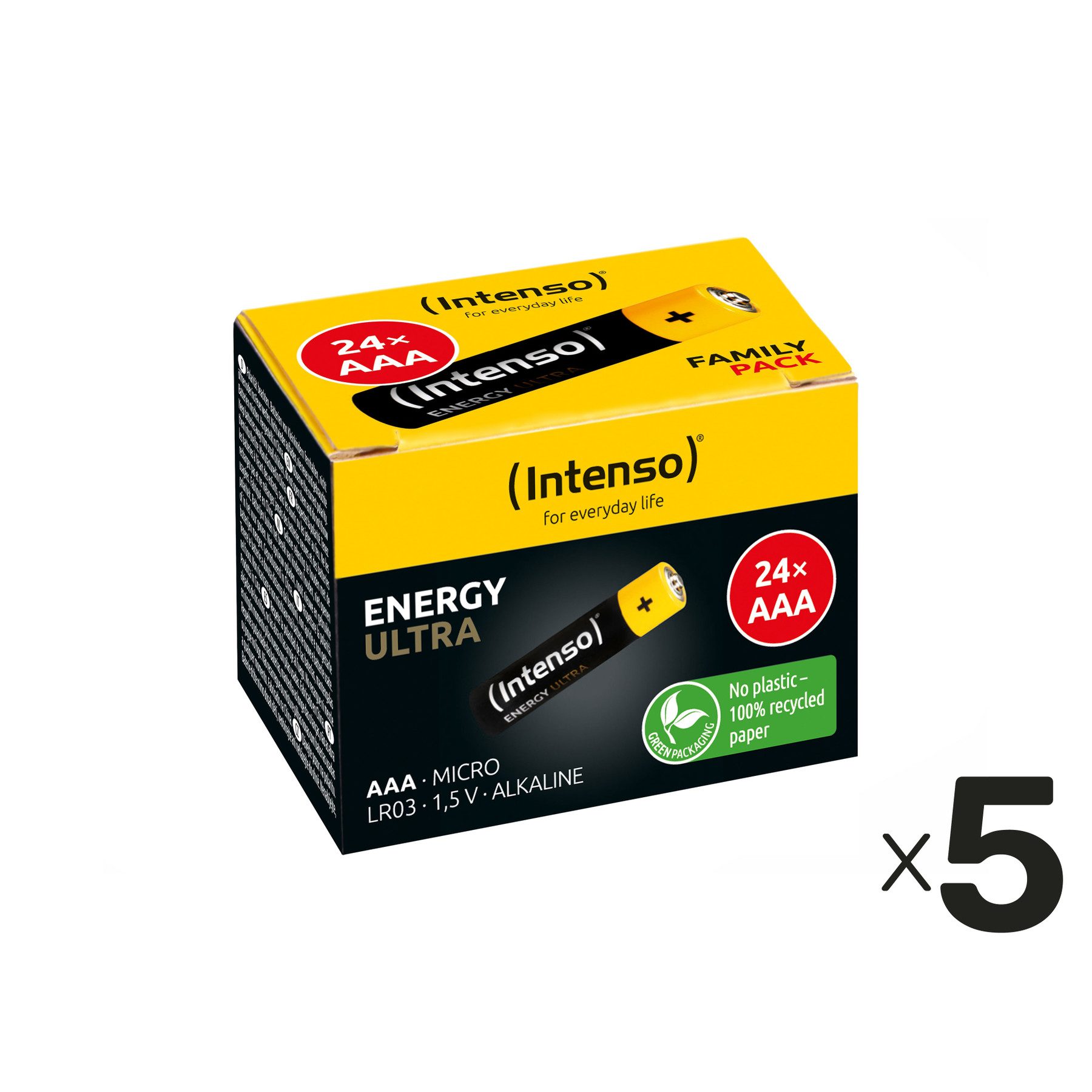 Intenso INTENSO Micro-Batterie-Set Energy Ultra, AAA LR03, Alkaline, 120 Stück Batterie