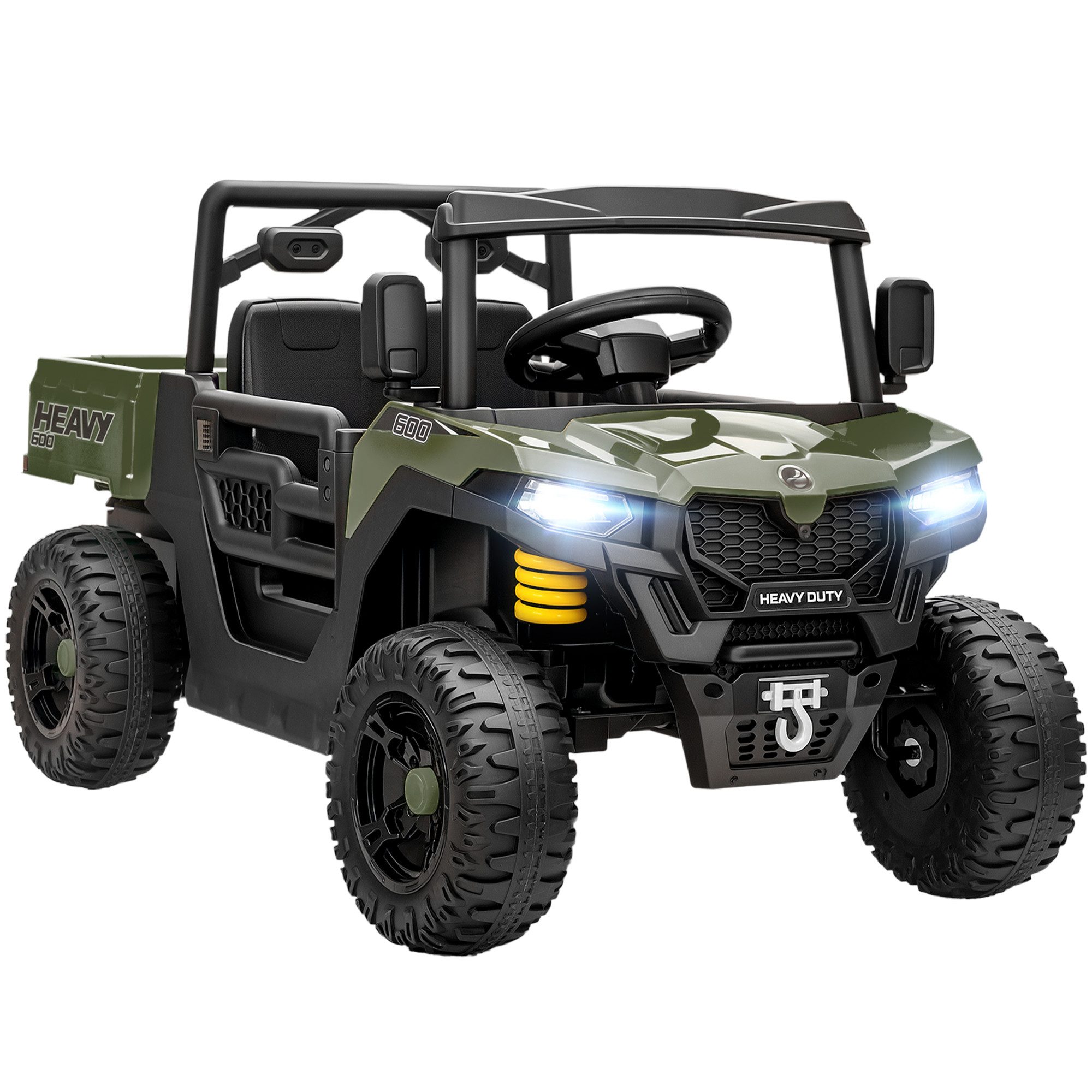 AIYAPLAY Elektro-Kinderauto Kinderauto UTV mit 2,4 GHz Fernbedienung, 2 Motor, Belastbarkeit 30 kg, (1-tlg), für Kinder 3-8 Jahre, Grün