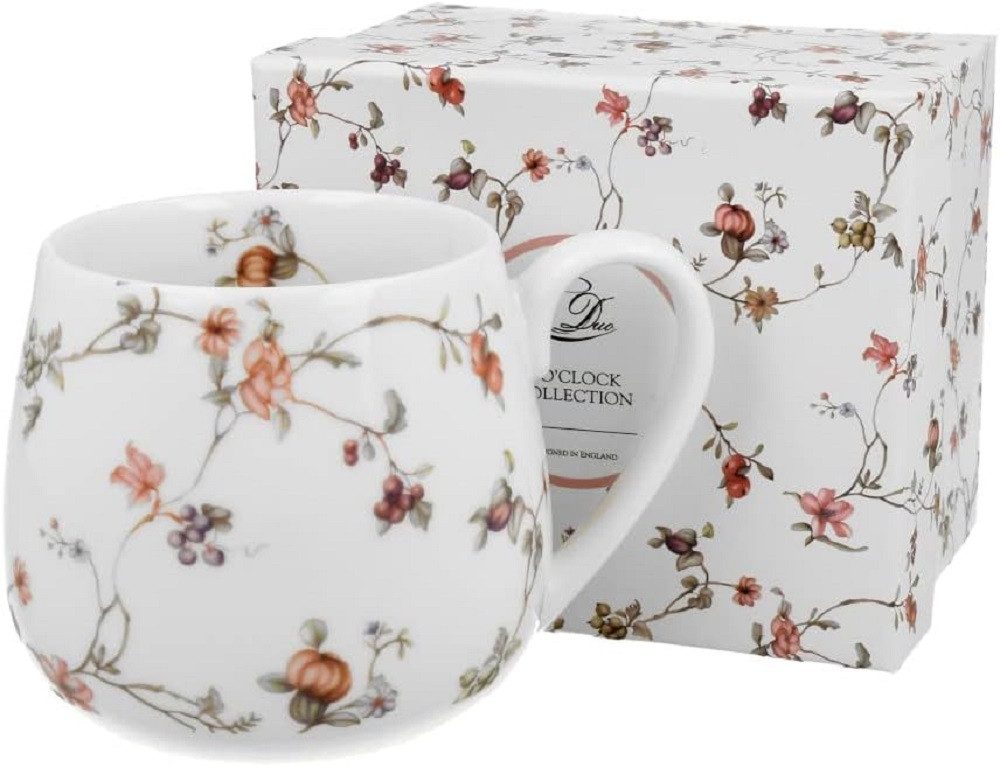 DUO Porcelain Collection Becher Duo Porzellan Tasse, Fass, Mug, Barrel, Fassbecher Motiv, 1-tlg., Porzellan SAFA, Blumen Klassiker Kollektion, Tee-Kaffeetasse Geschenke / Sommer, Frühling, Herbst, Winter